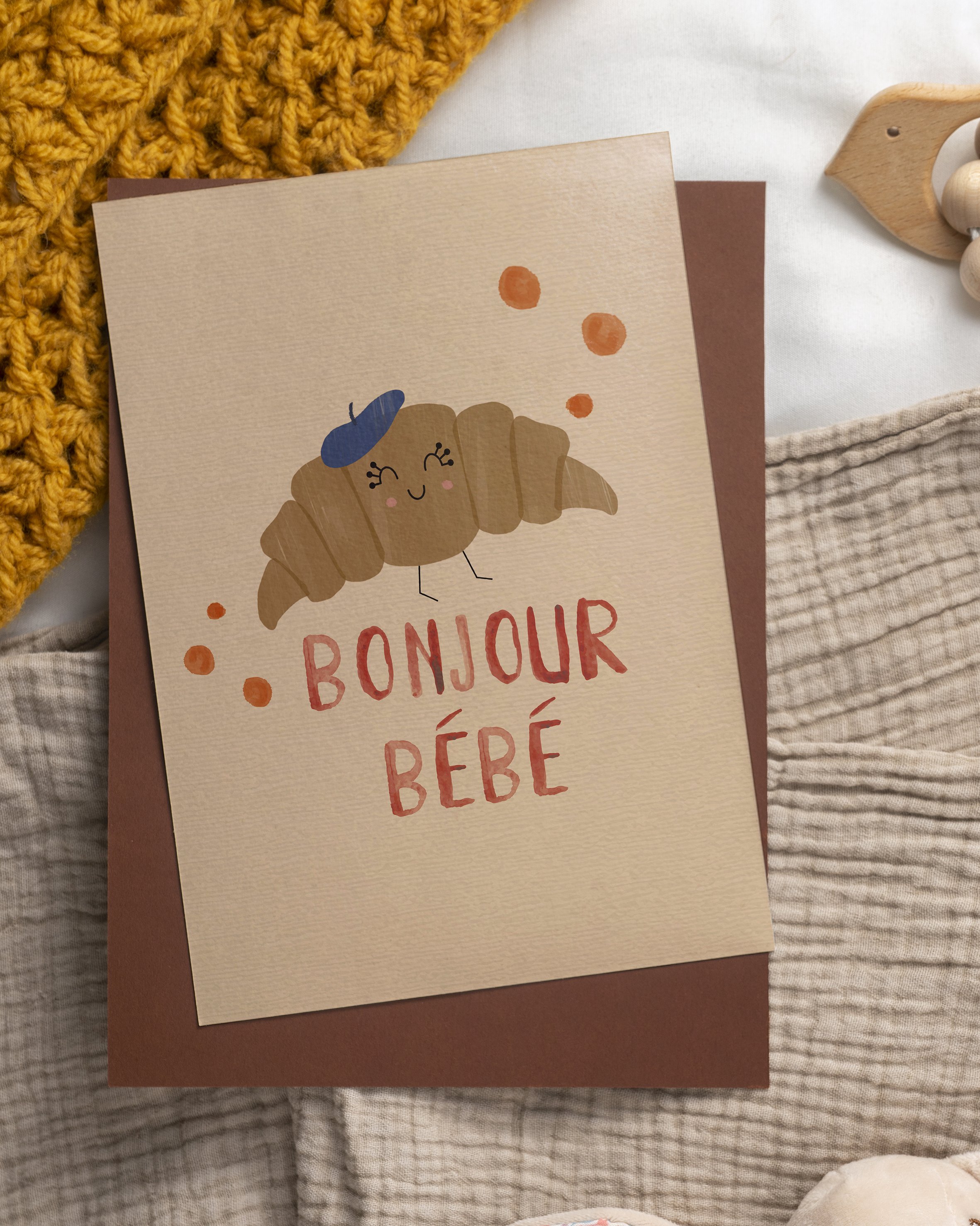 Bonjour Bebe - New Baby card