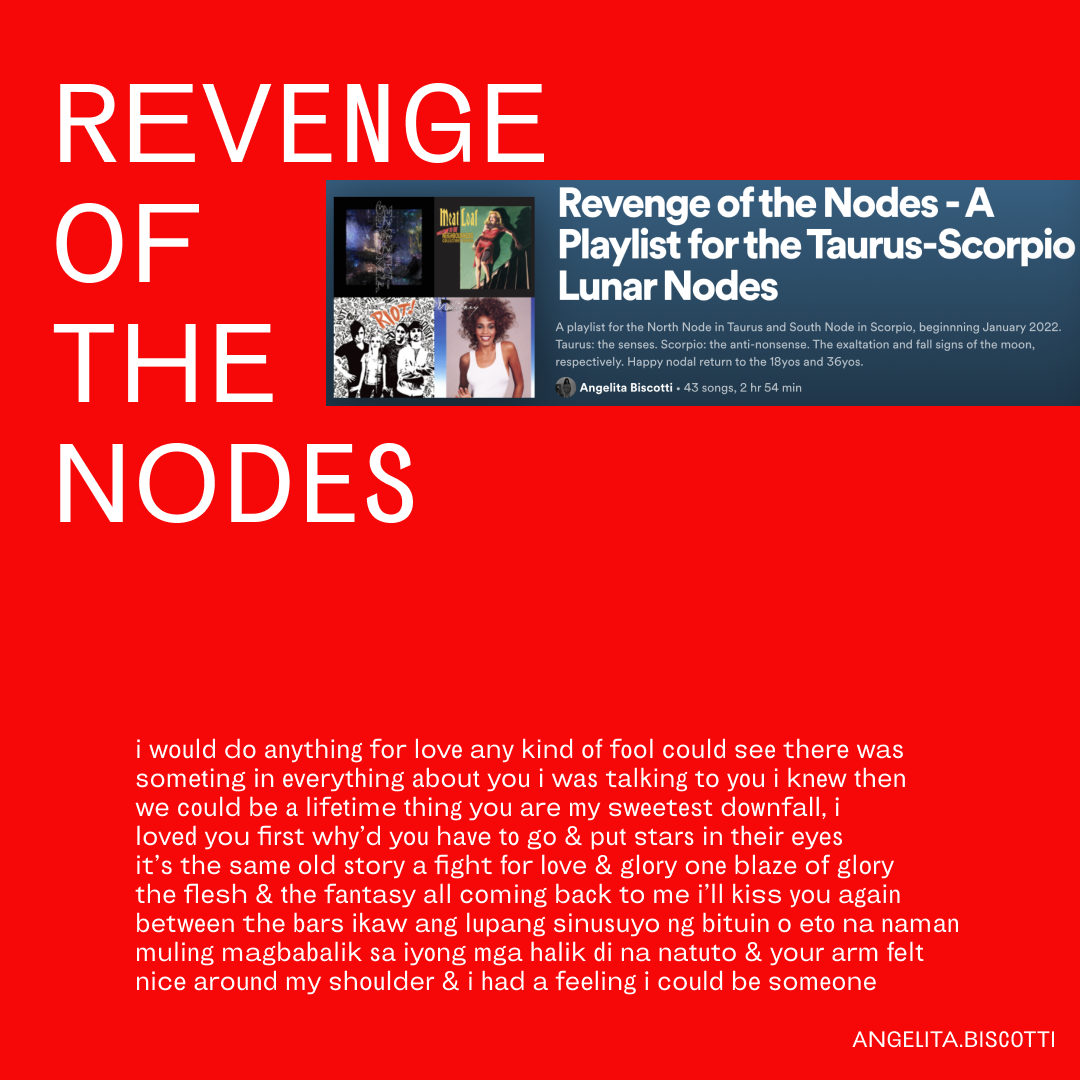 Revenge of the Nodes: Playlist for the Lunar Nodes ingress into Taurus and Scorpio 