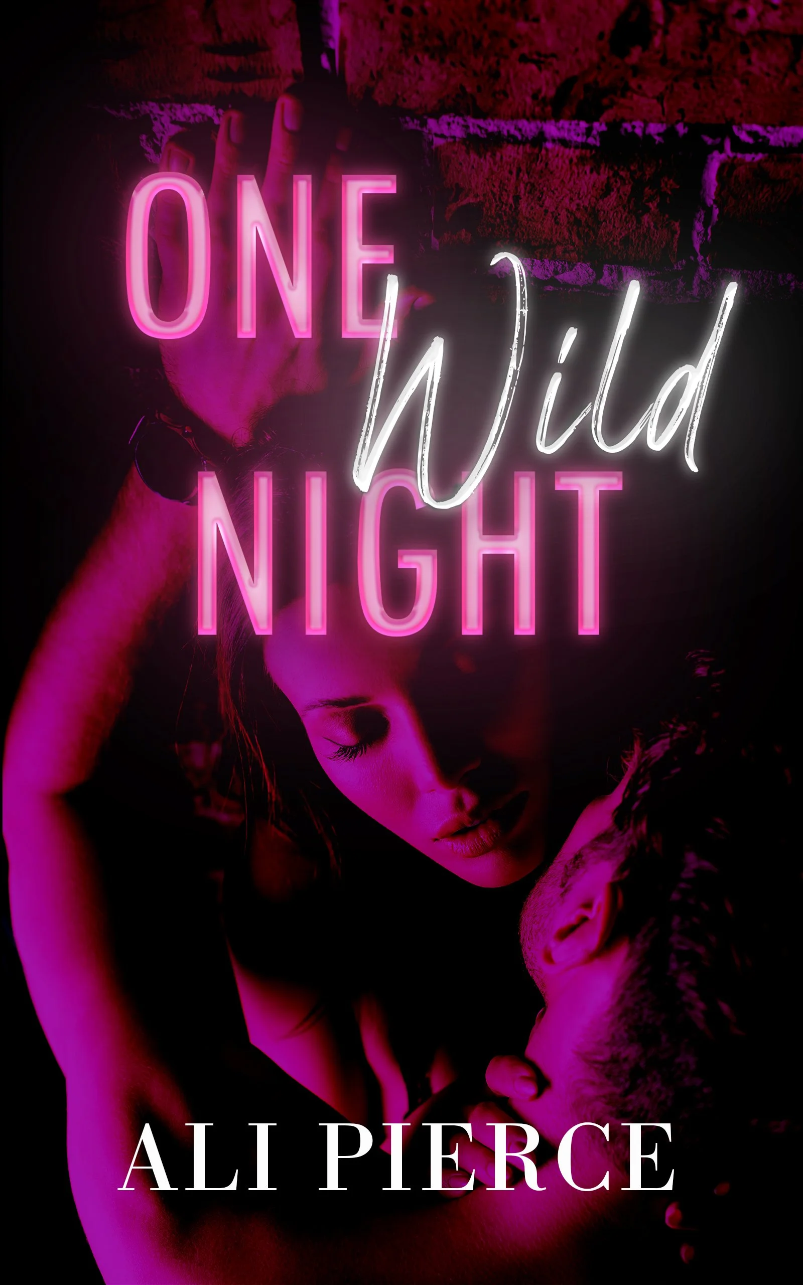 One Wild Night Cover image, man and woman embracing against brick wall