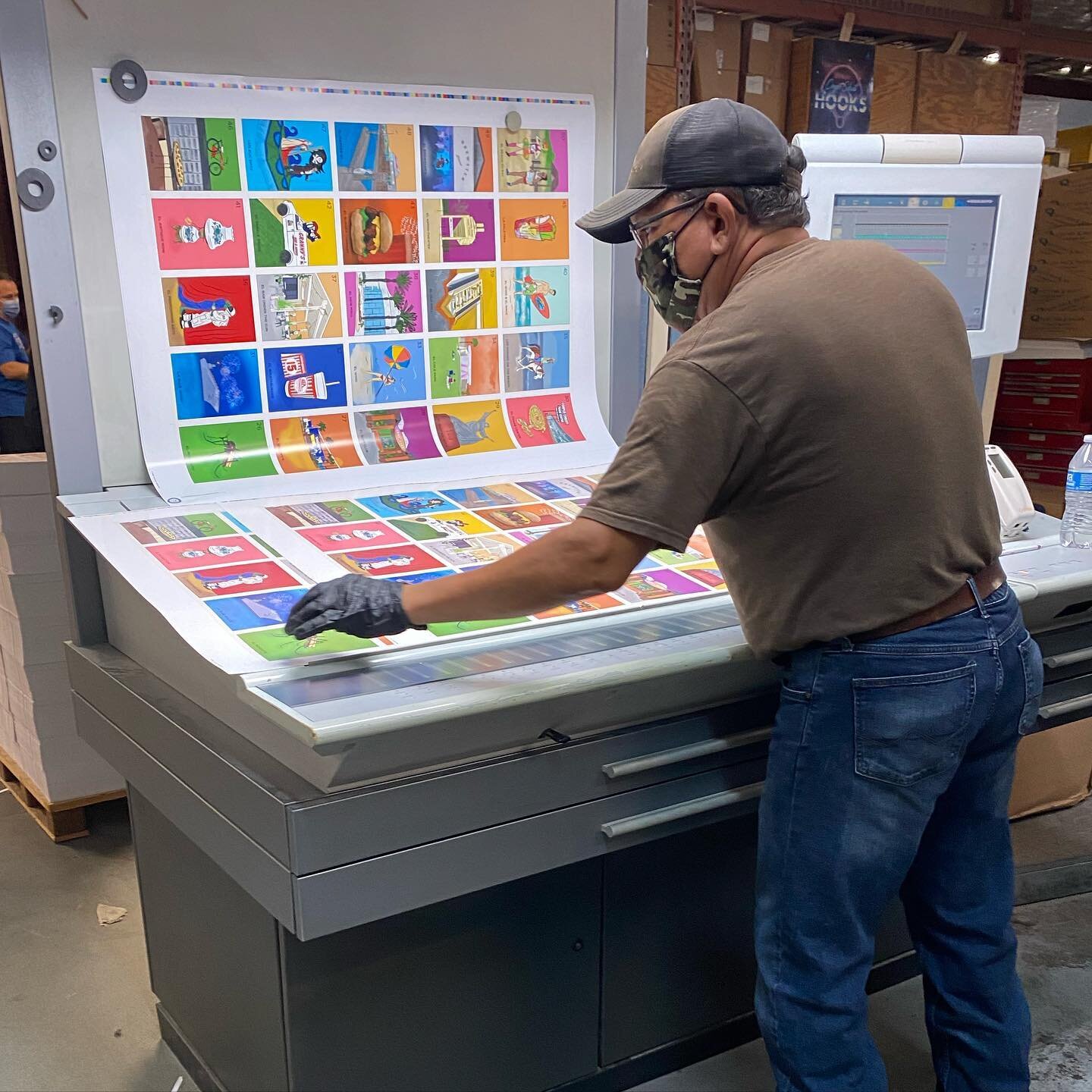 Pressman Burt at Grunwald Printing working his color matching magic! Games are looking great! Expected final date of production completion will be little later than we originally hoped. It&rsquo;s looking more like Sept 1 to 5 for games to ship. It&r