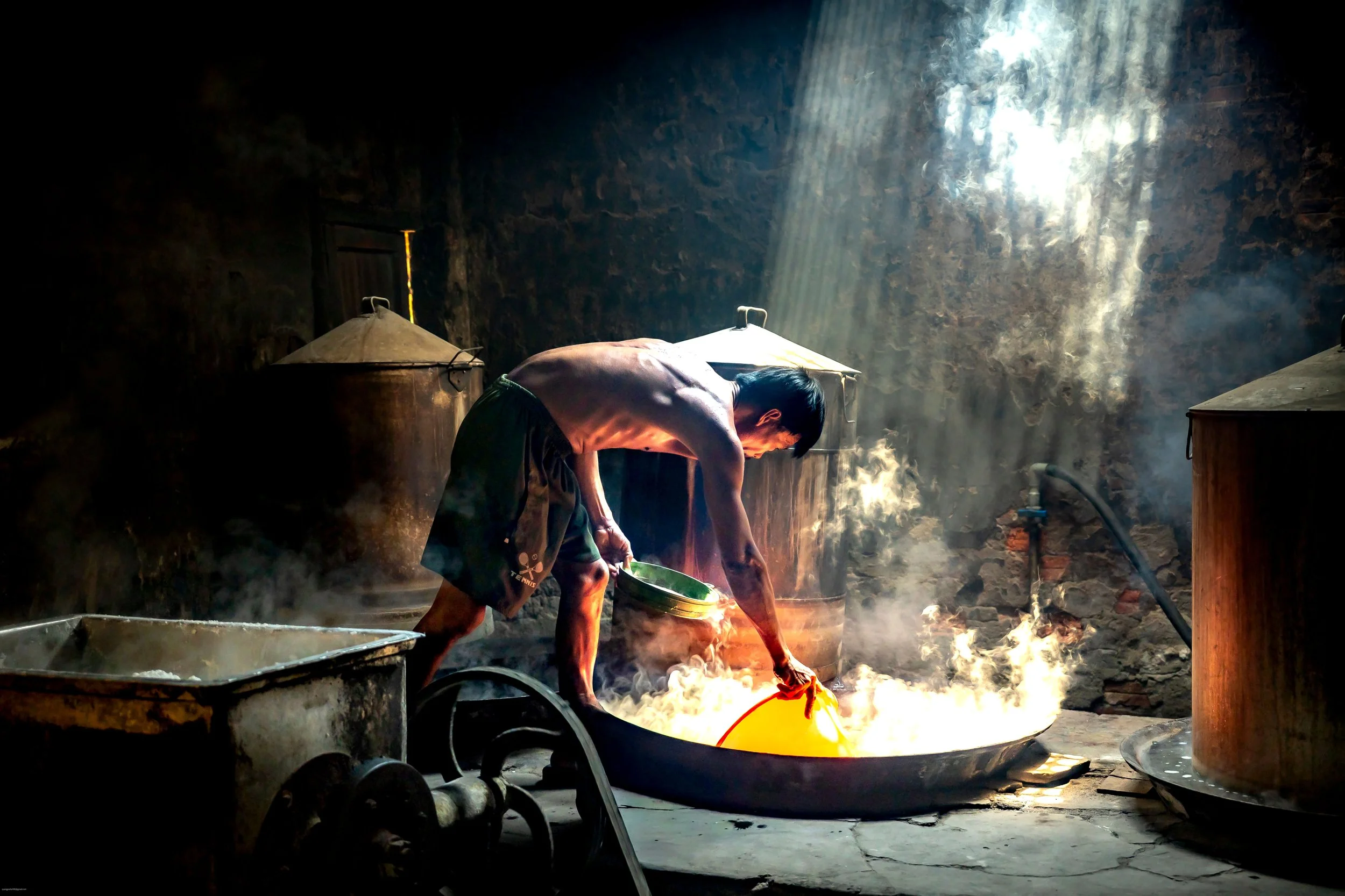 Man cooking