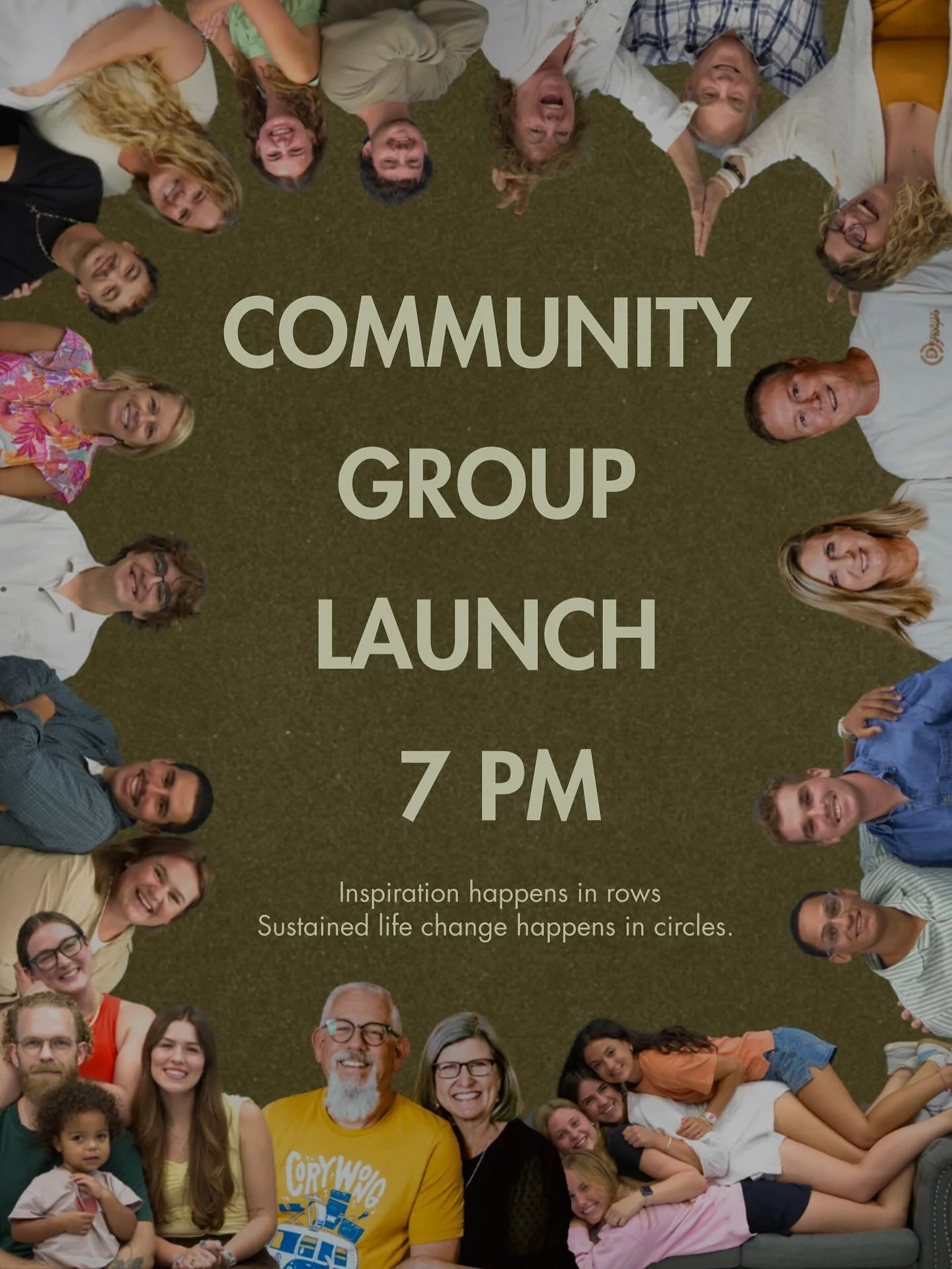 Community Group Launch THIS Thursday @ 7PM
Don’t follow Jesus alone! There is a place to belong for each and every one of you. Come find that place at Group Launch! Sign up at the link in our bio!