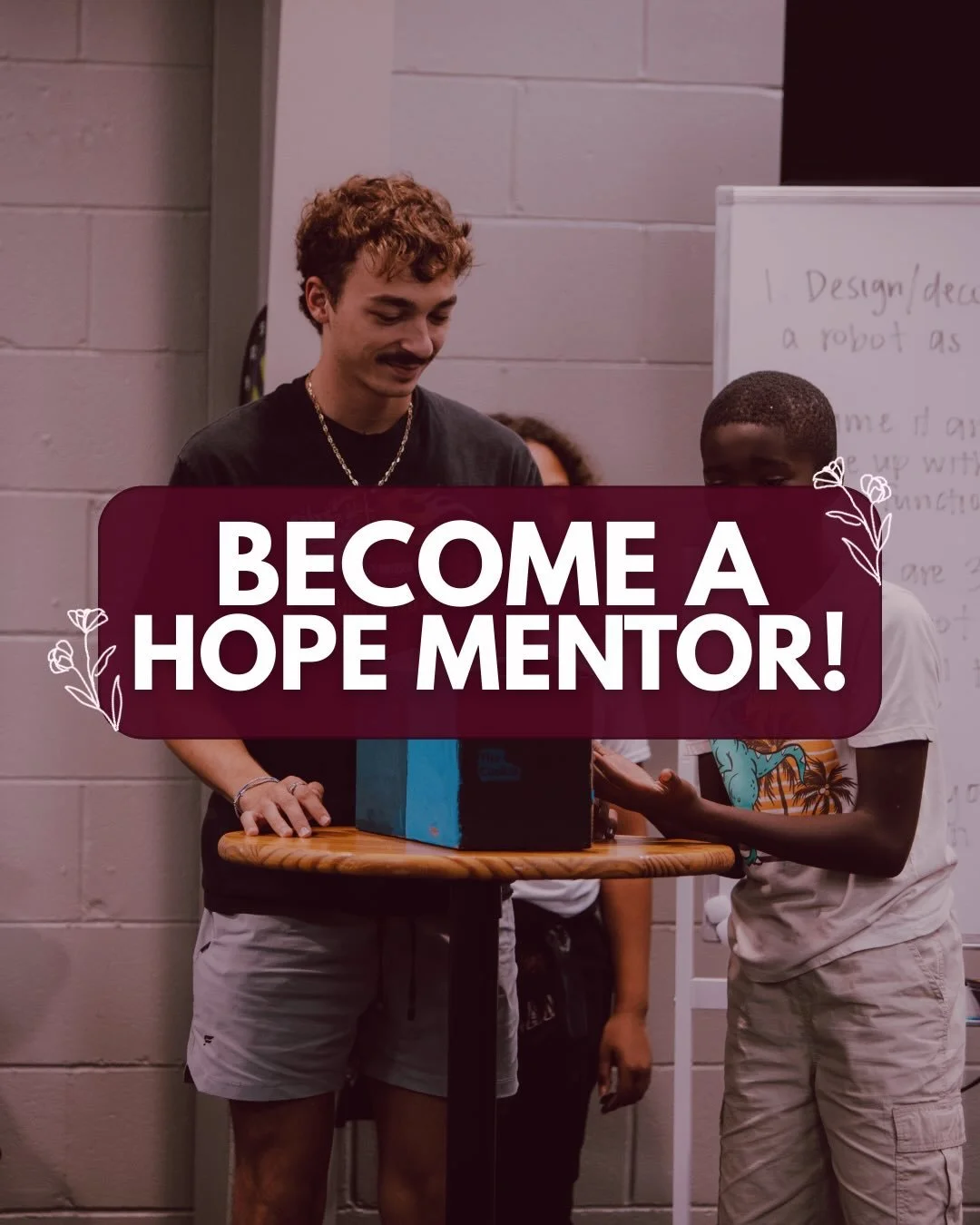 Our HOPE program is getting ready to launch for the spring and we are in need of mentors for our scholars! 

As a HOPE mentor you can help students prosper through academics &amp; discipleship. By choosing to spend one evening each week pouring into 