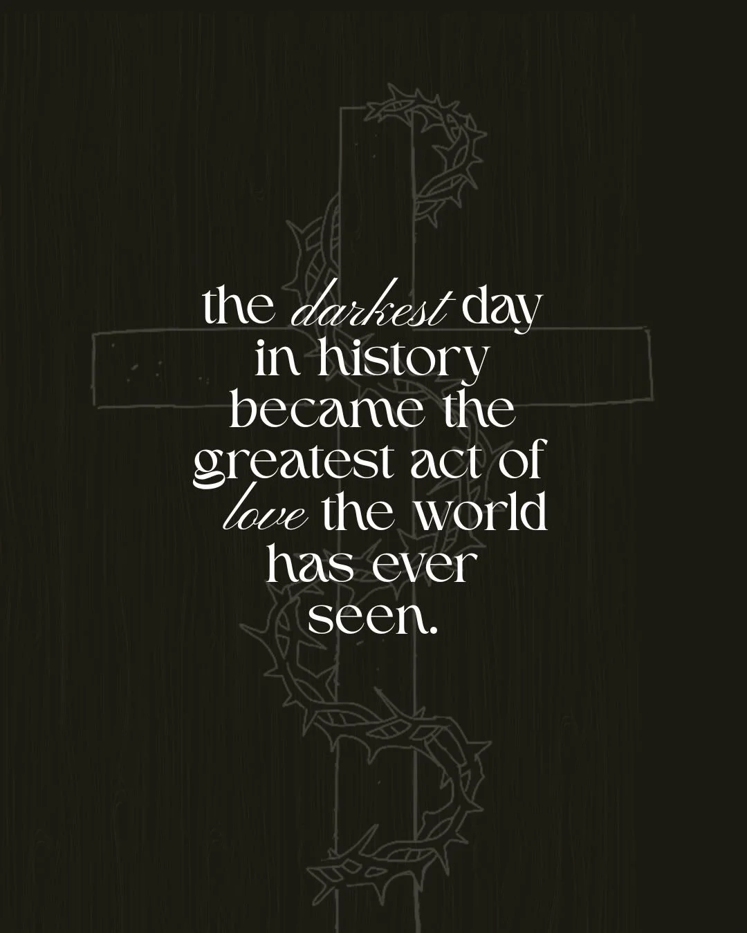 By His wounds we are healed. 
Join us for our Good Friday service:
6PM / 231 E. Palmer Ave.