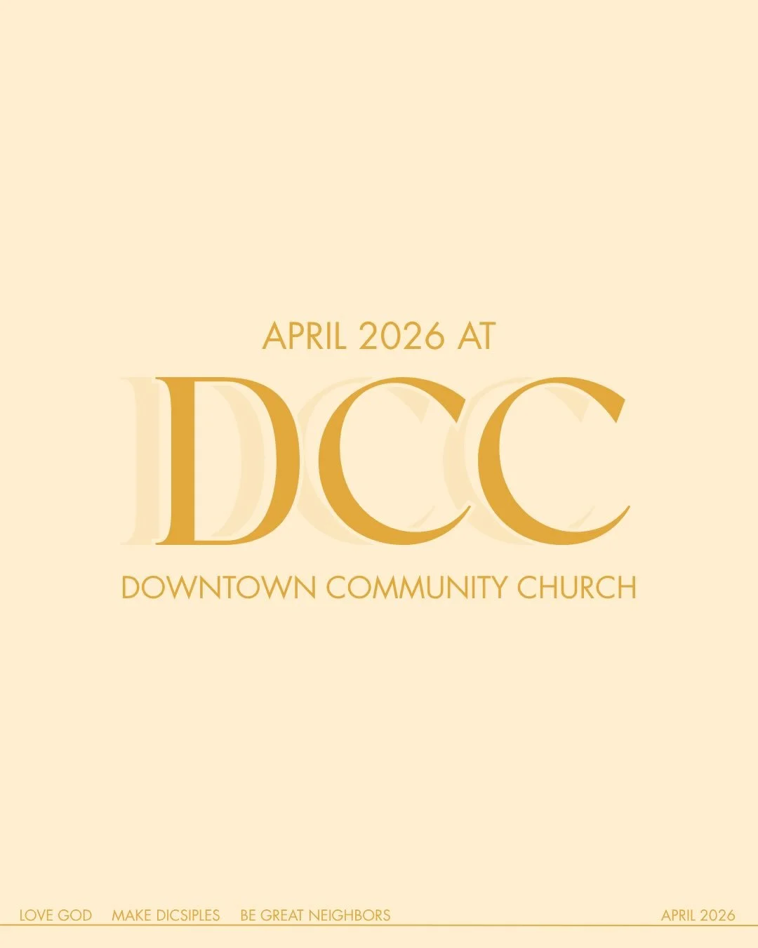 We are springing into April! We have lots of things planned so keep these dates on your calendar! See you in April DCC!
