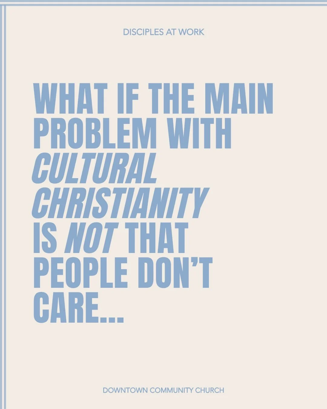 SWIPE➡️
This past Sunday, Pastor Nate wrapped up our &ldquo;Disciples At Work&rdquo; series and challenged us to rethink spiritual growth through Hebrews 5-6. What does it look like for the church to raise up spiritual mothers and fathers who help ot