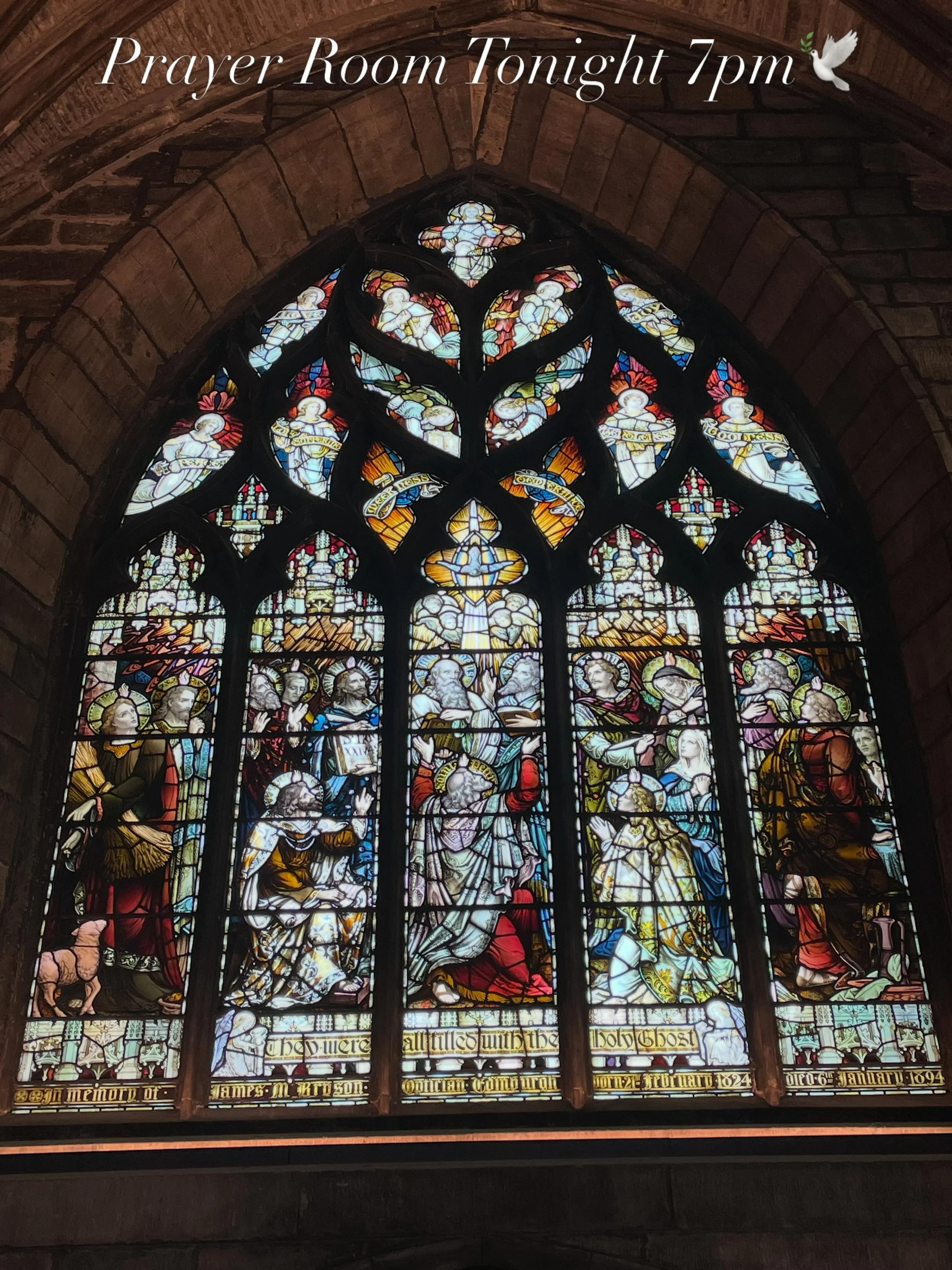 See you guys tonight. Pentecost 🕊️