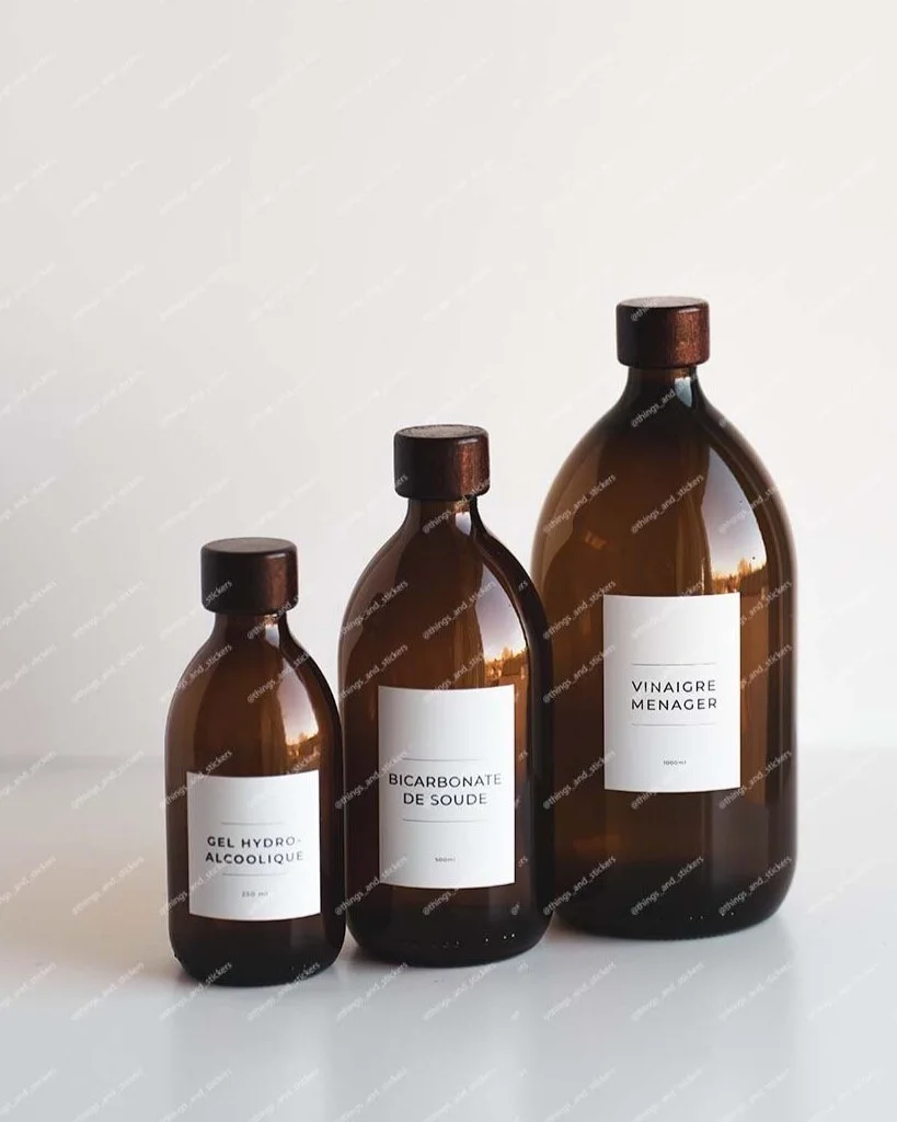 BOUTEILLE EN VERRE Brun Avec Emblème De Fleur 3.7L Par Ib Laursen EUR BOUTEILLE EN VERRE Brun Avec Emblème De Fleur 3.7L Par Ib Laursen EUR