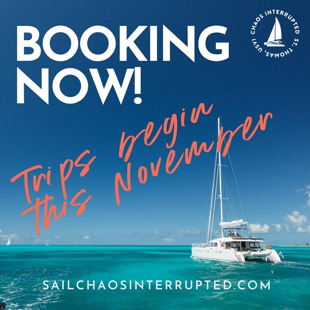 THIS is a vacation. Like most of you have never taken before. Your all-inclusive boutique floating hotel. Let us be your guides as we sail you around the Virgin Islands. 

Your Calm in the midst of chaos. For details follow @sailchaosinterrupted  and