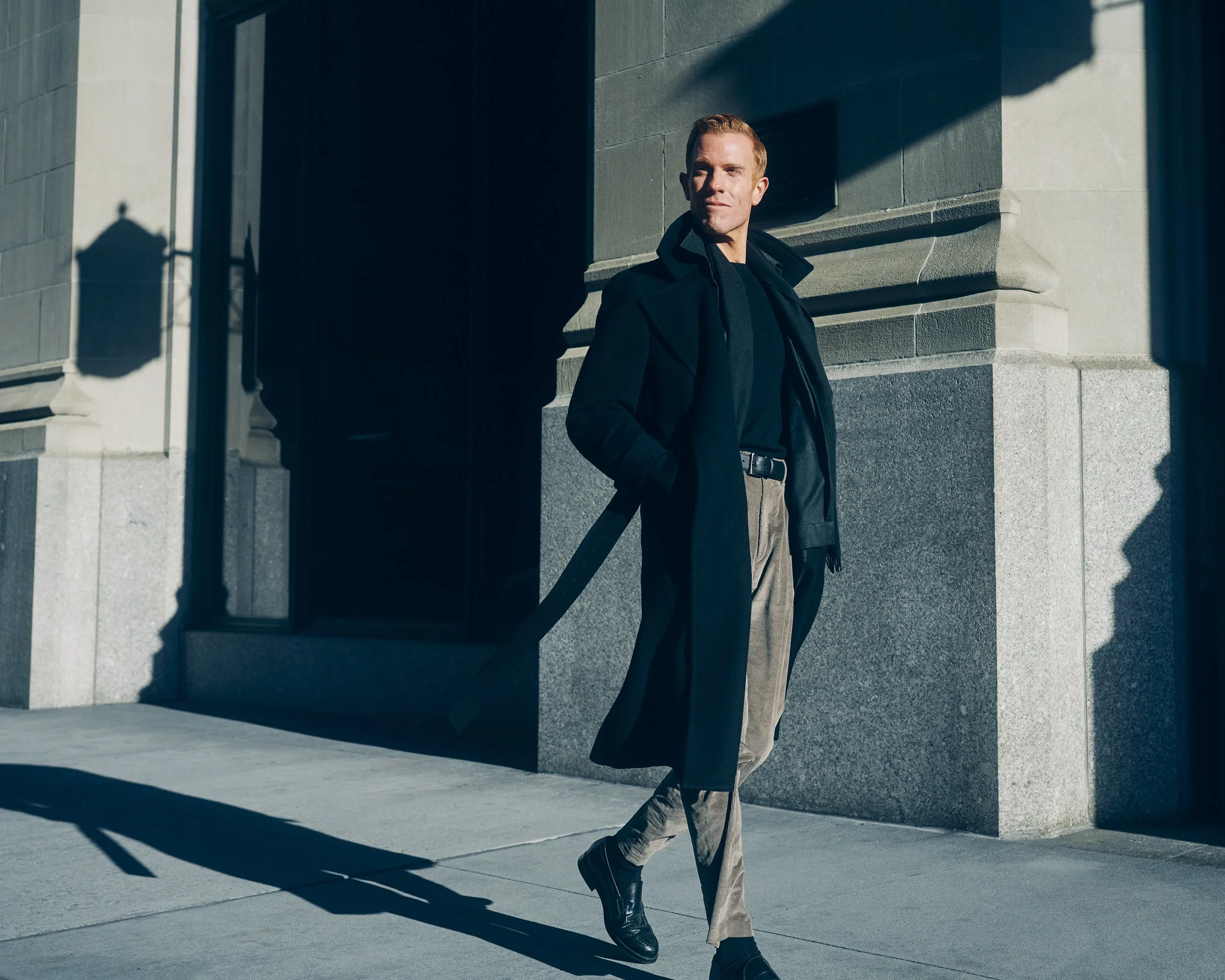 High contrast street photo of real estate broker, Mike Fabbri.