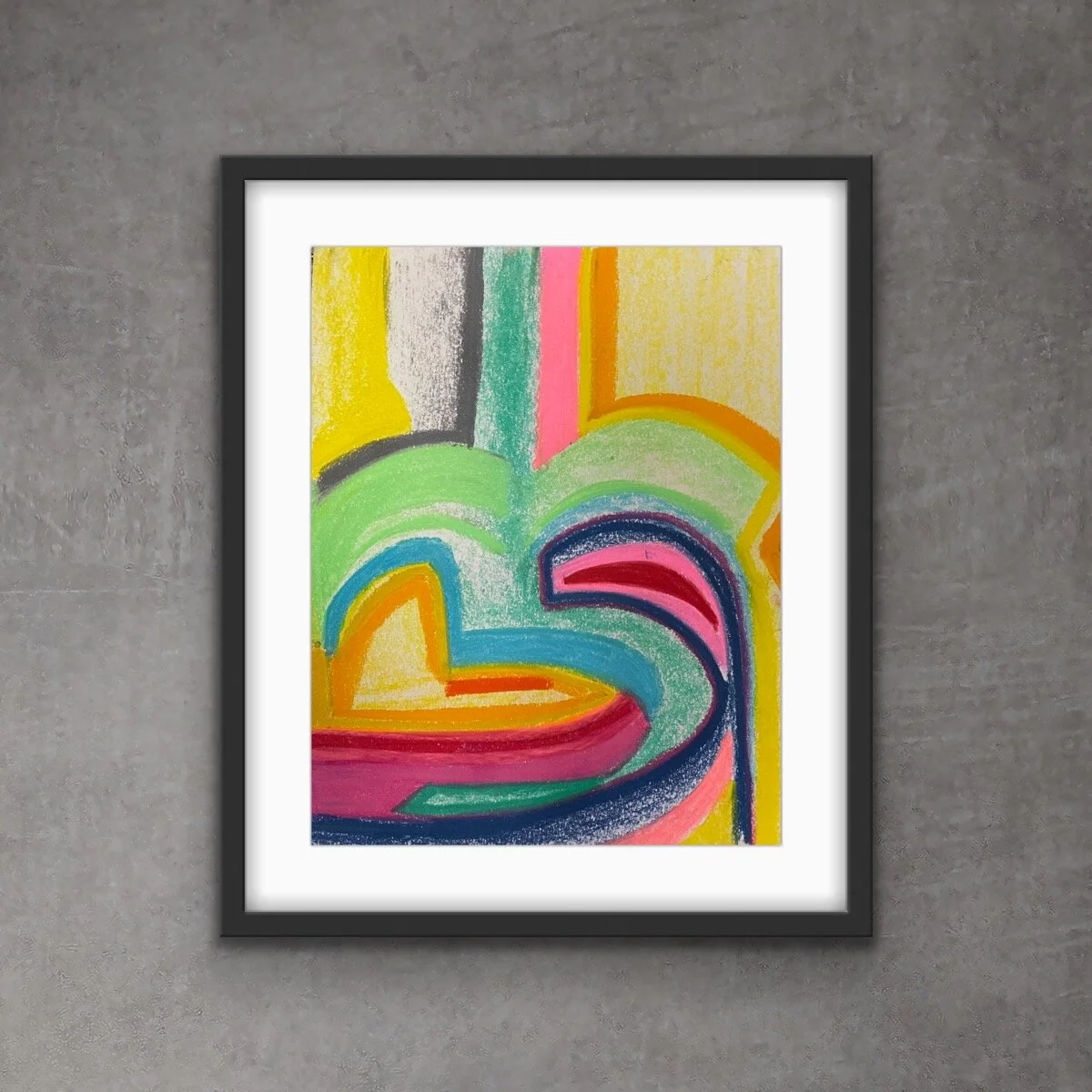 "Surprise" Original Hand Drawn Pastel on Paper 11Hx14Wx1.5D by Erin McGrath Rieke