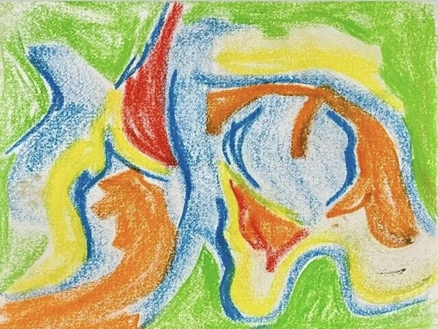 "Spring Fever" Original Hand Drawn Pastel on Paper 11Hx14Wx1.5D by Erin McGrath Rieke