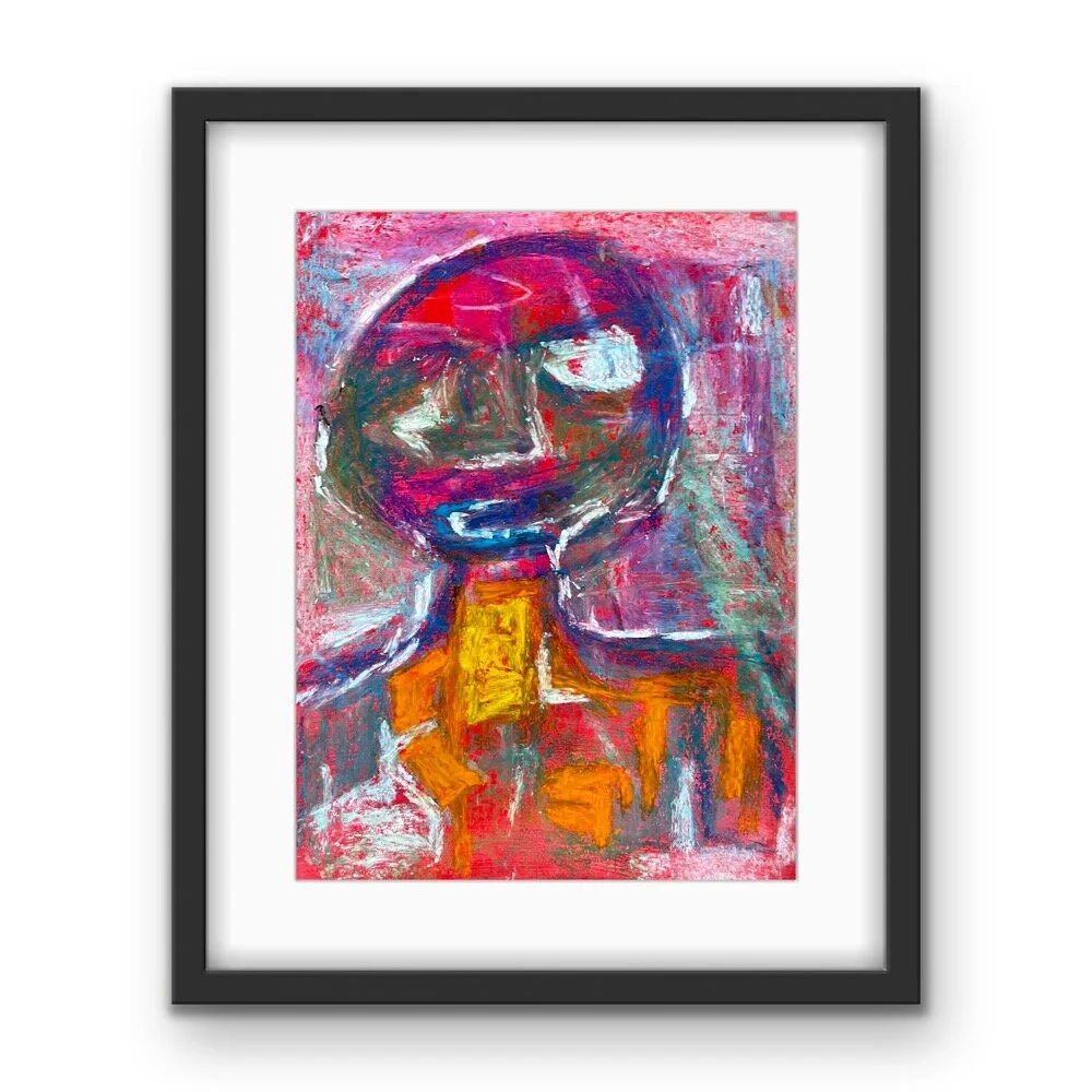 "Who Am I?" Original Hand Drawn Pastel on Paper 8Hx 10Wx1.5D by Erin McGrath Rieke