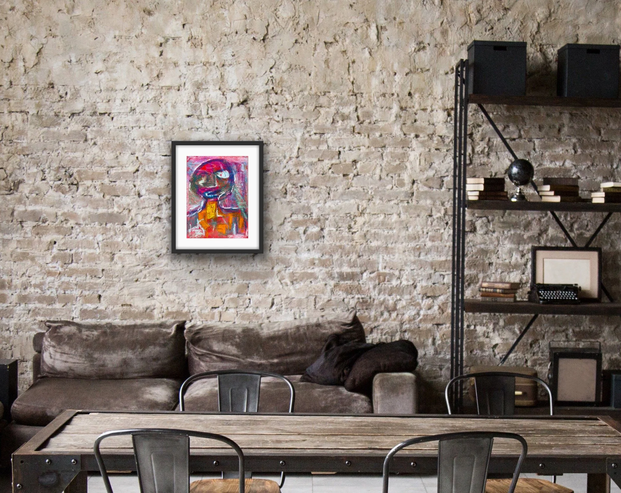 "Who Am I?" Original Hand Drawn Pastel on Paper 8Hx 10Wx1.5D by Erin McGrath Rieke