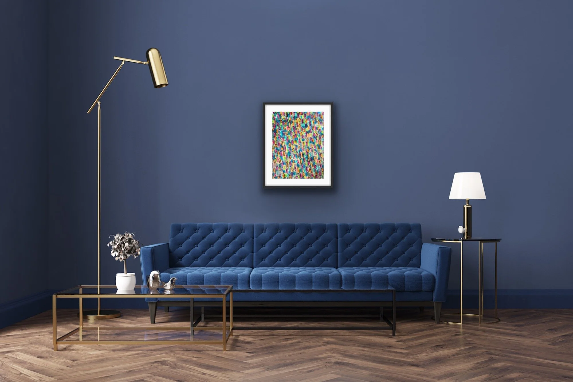 "Devil is in the Details" Original Hand Drawn Pastel on Paper 11Hx14Wx1.5D by Erin McGrath Rieke