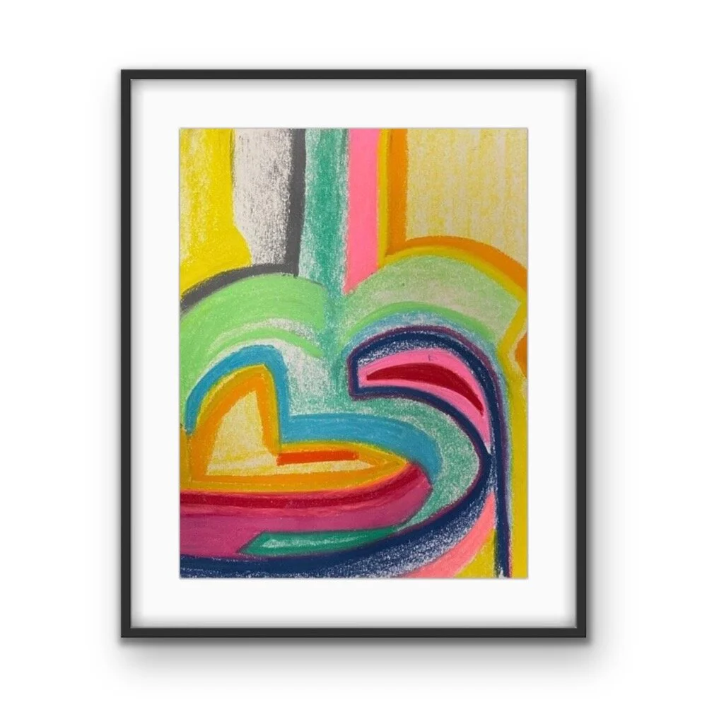 "Surprise" Original Hand Drawn Pastel on Paper 11Hx14Wx1.5D by Erin McGrath Rieke