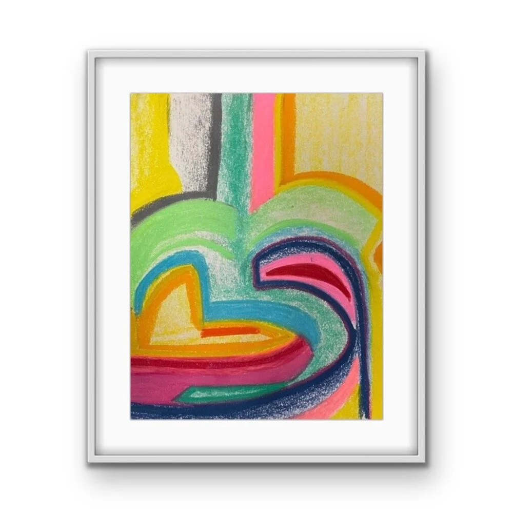 "Surprise" Original Hand Drawn Pastel on Paper 11Hx14Wx1.5D by Erin McGrath Rieke