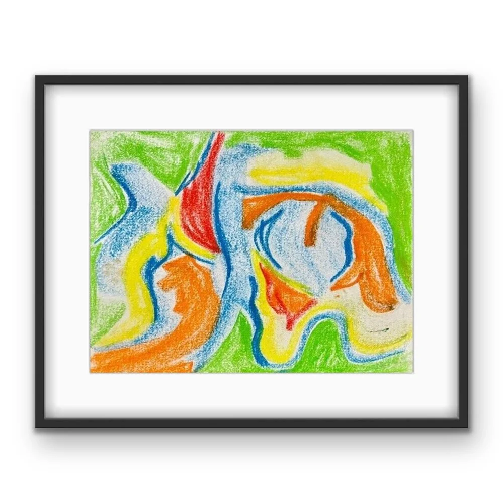 "Spring Fever" Original Hand Drawn Pastel on Paper 11Hx14Wx1.5D by Erin McGrath Rieke