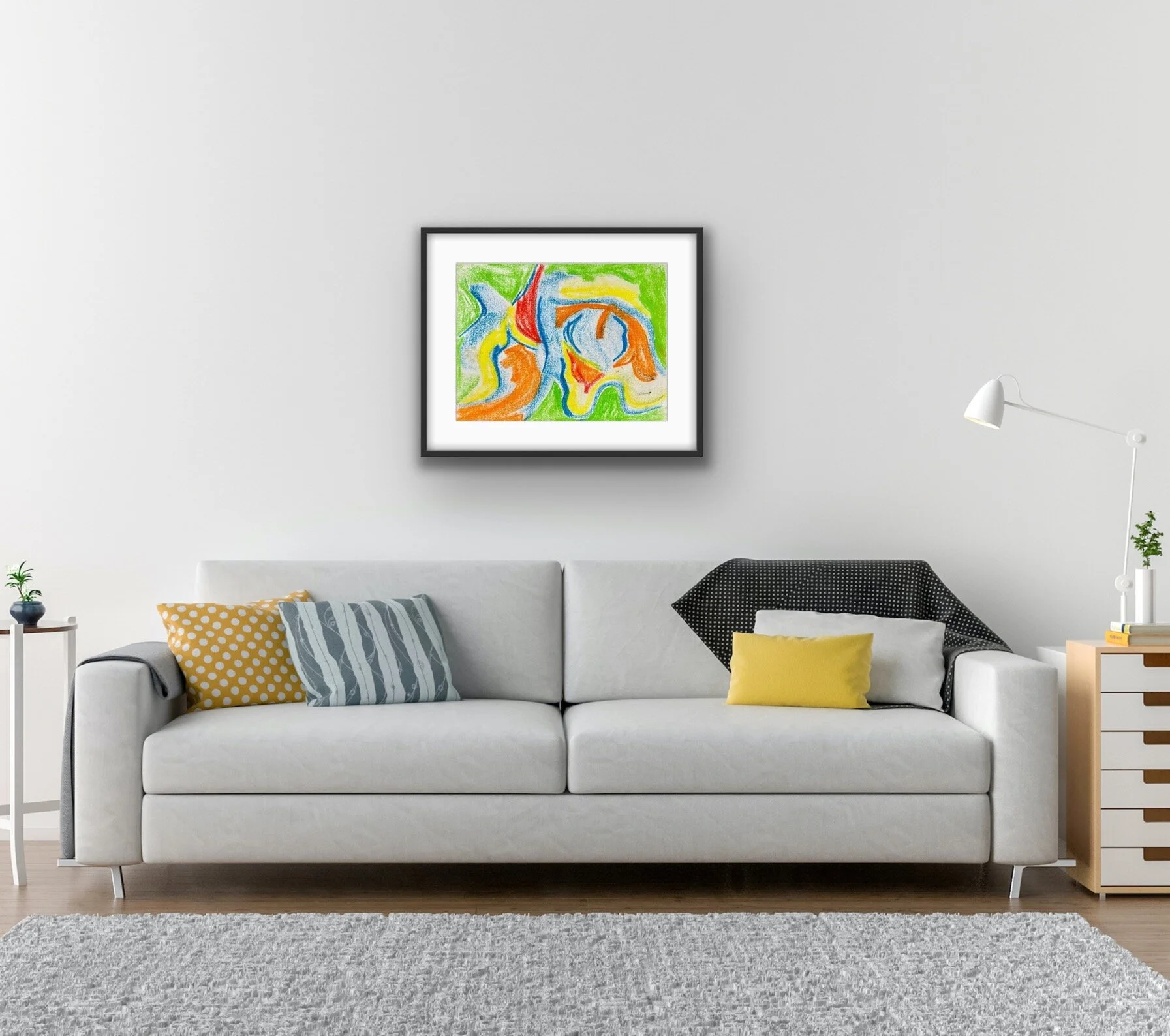 "Spring Fever" Original Hand Drawn Pastel on Paper 11Hx14Wx1.5D by Erin McGrath Rieke