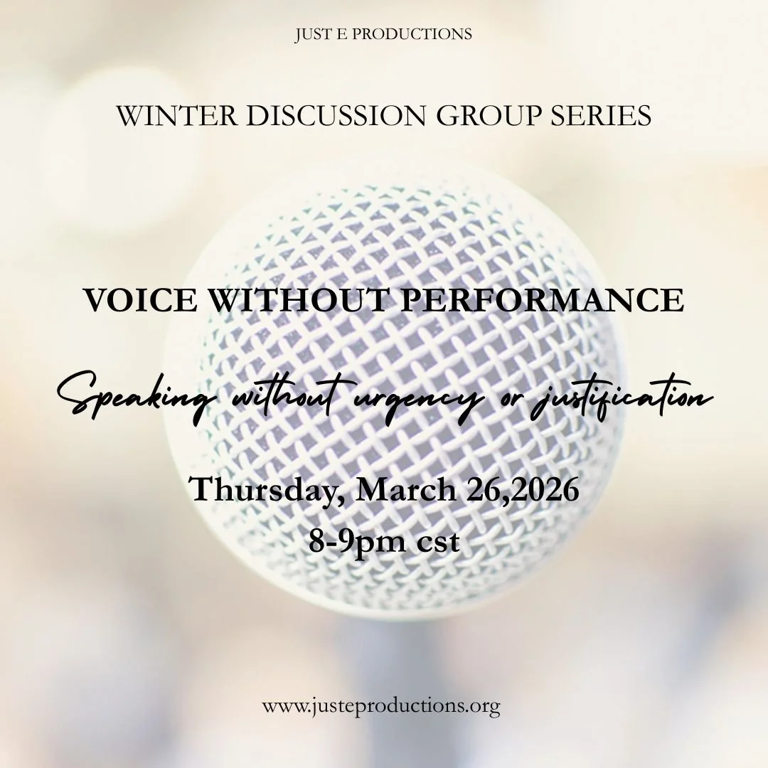 VOICE WITHOUT PERFORMANCE: Speaking Without Urgency Or Justification