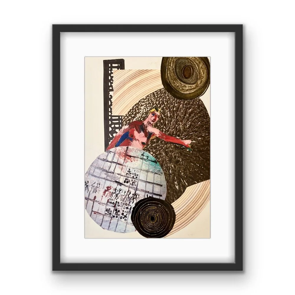 abstract collage, collectible contemporary art, emotional abstract art, original collage artwor