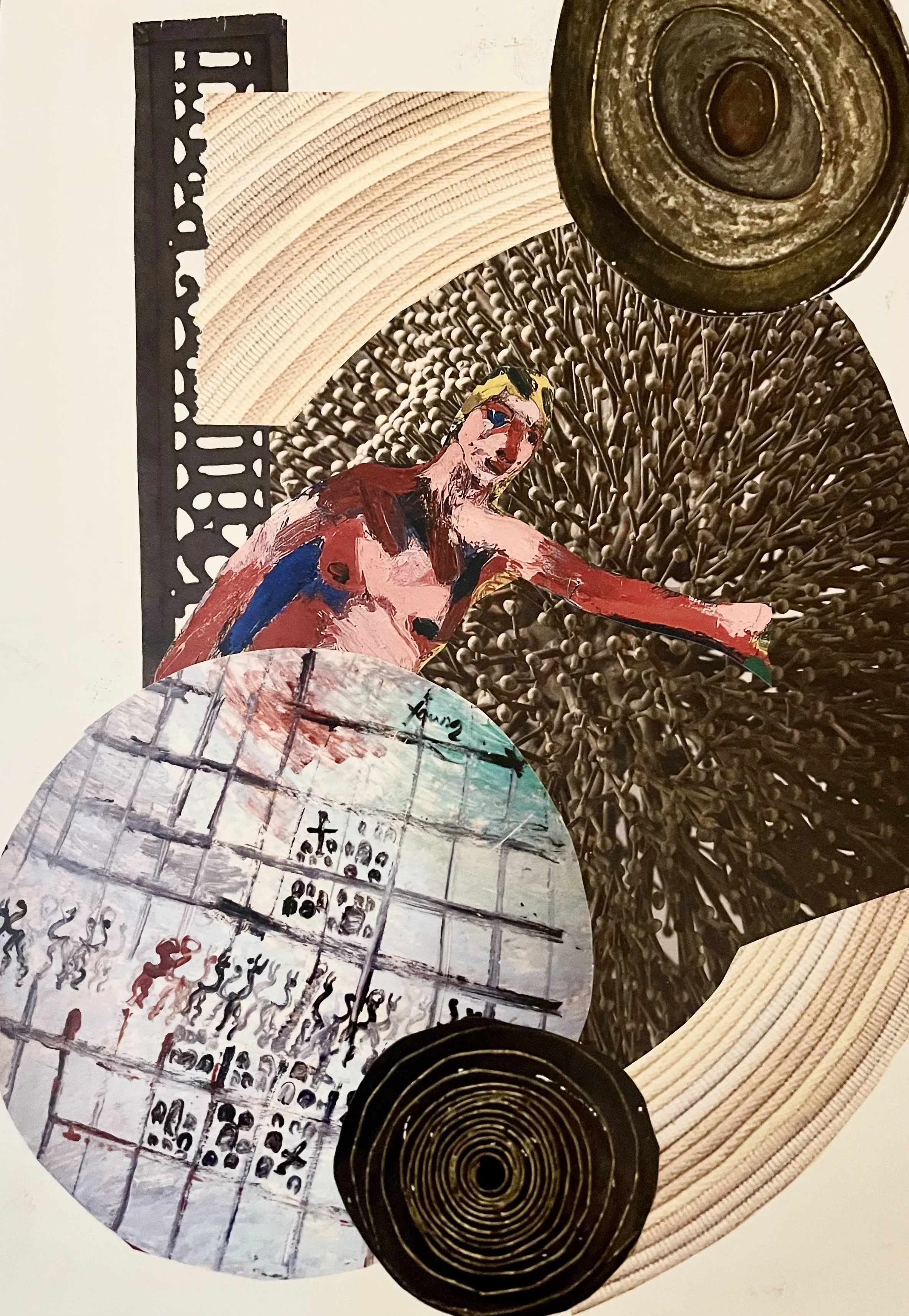 abstract collage, collectible contemporary art, emotional abstract art, original collage artwor