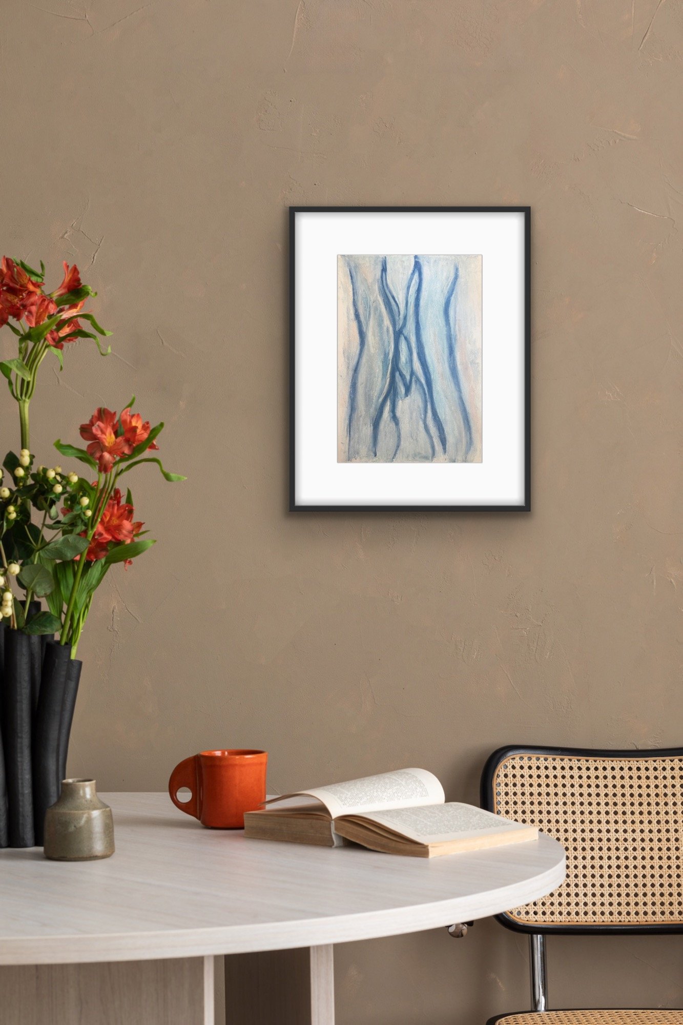 Abstraction 072123" Original Hand Drawn Pastel on Paper 8Hx10Wx1.5D by Erin McGrath Rieke