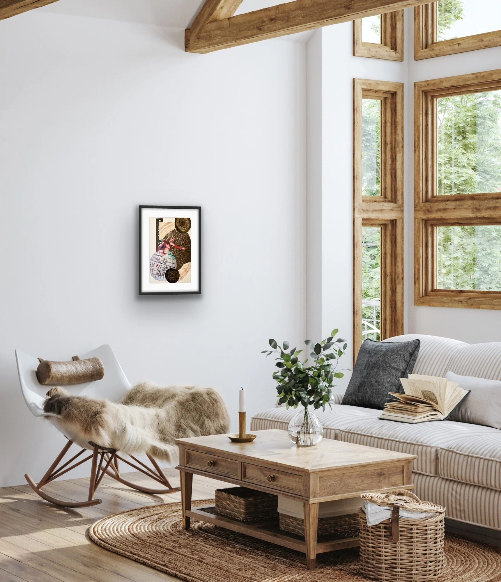 abstract collage, collectible contemporary art, emotional abstract art, original collage artwor