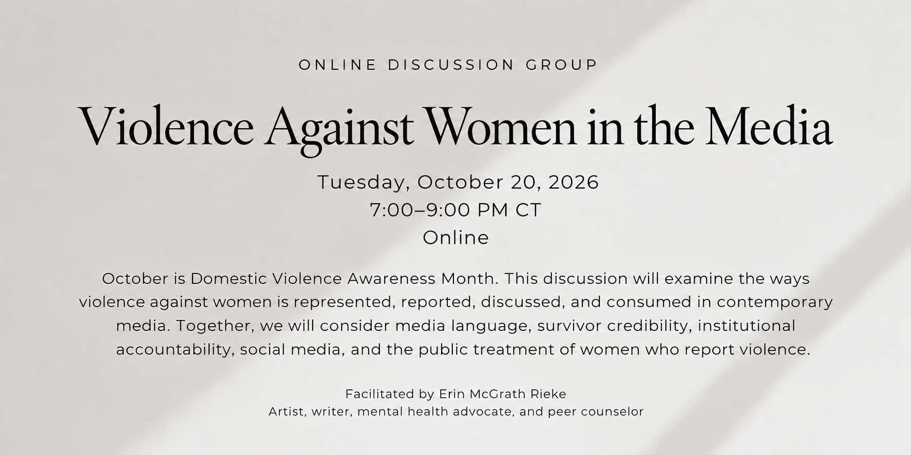 October Discussion Group