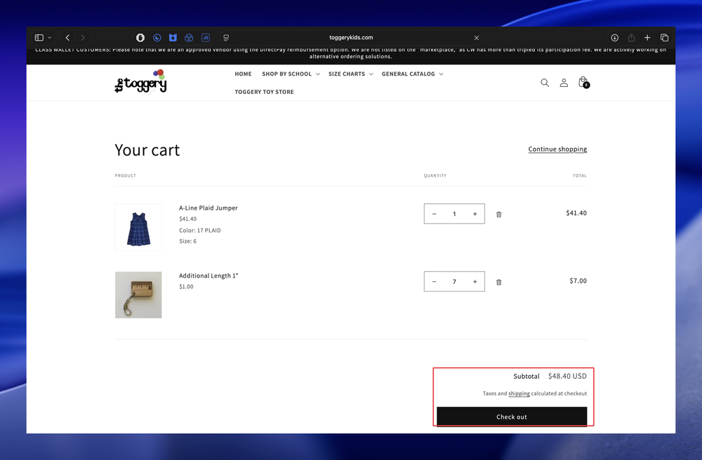 Ordering step 4