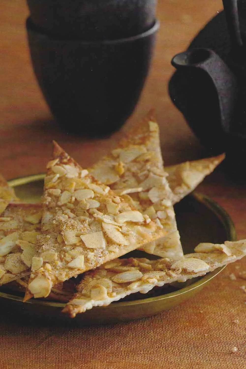 Crisp-Toasted Almond Wonton Crisps