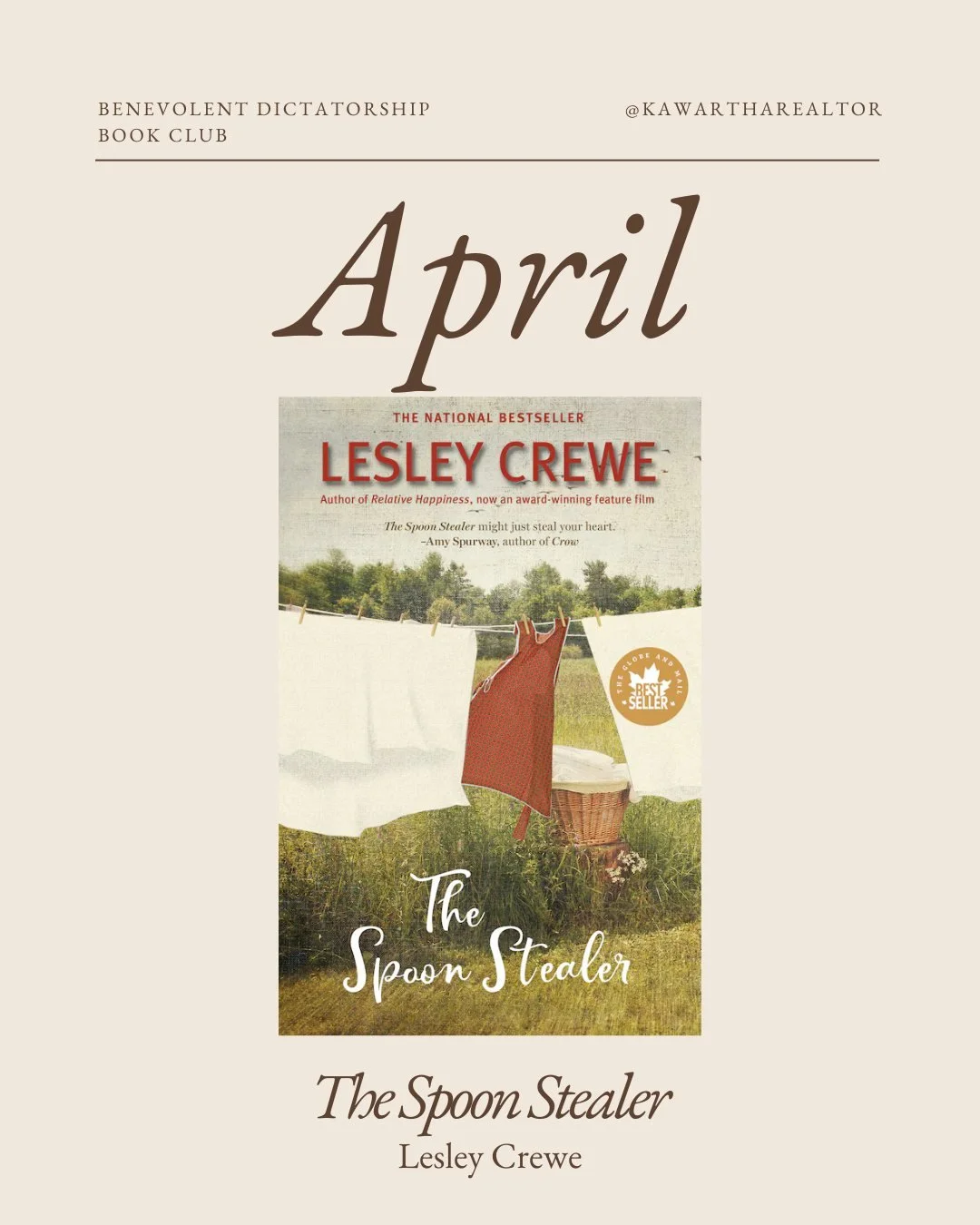 📖🖤The Benevolent Dictatorship Book Club 📖🖤

Books of the Month for April

The Spoon Stealer - Lesley Crewe

Being Mortal - Atul Gawande