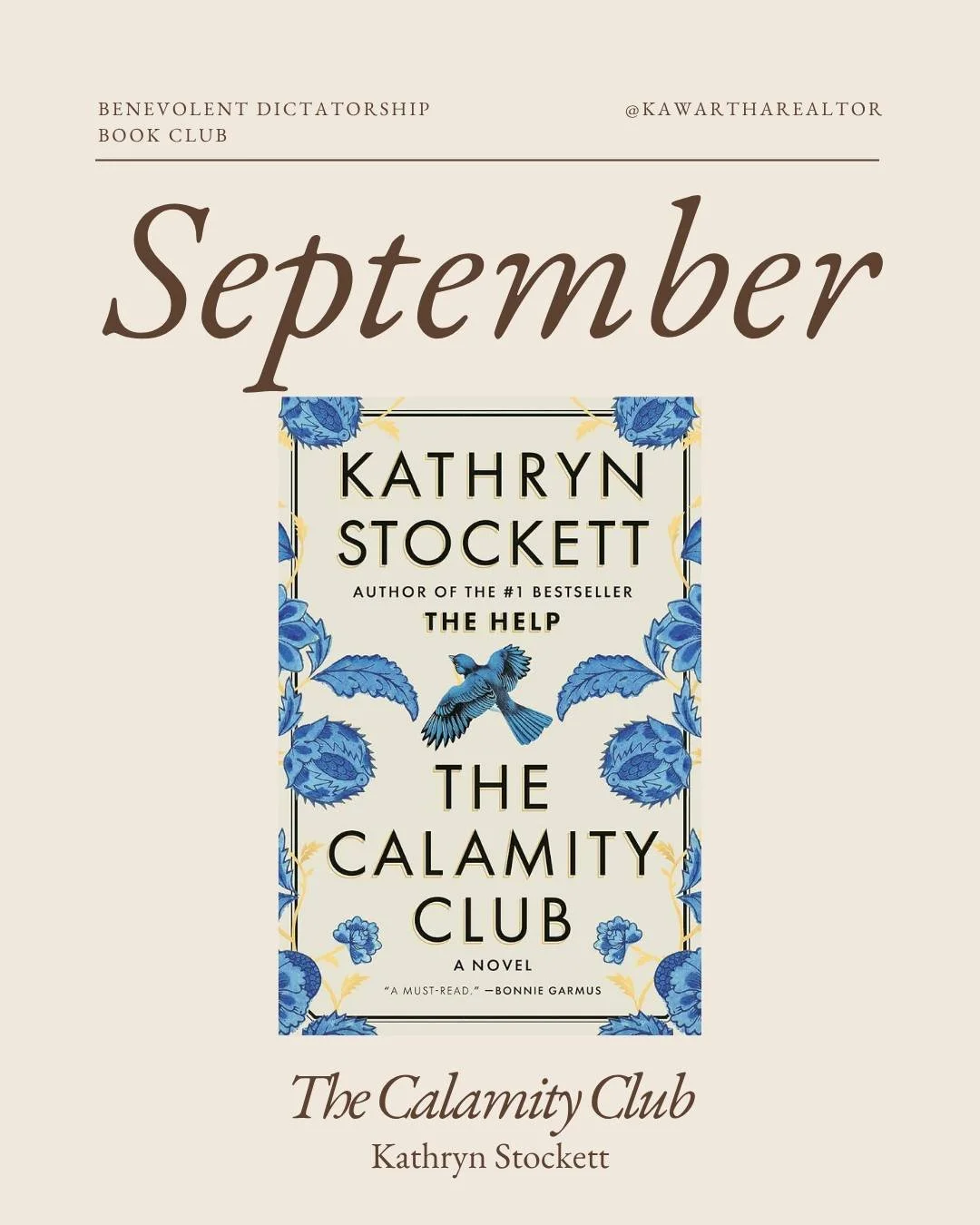 📖🖤The Benevolent Dictatorship Book Club 📖🖤

Books of the Month for September

The Calamity Club - Kathryn Stockett

Yearbook - Seth Rogen