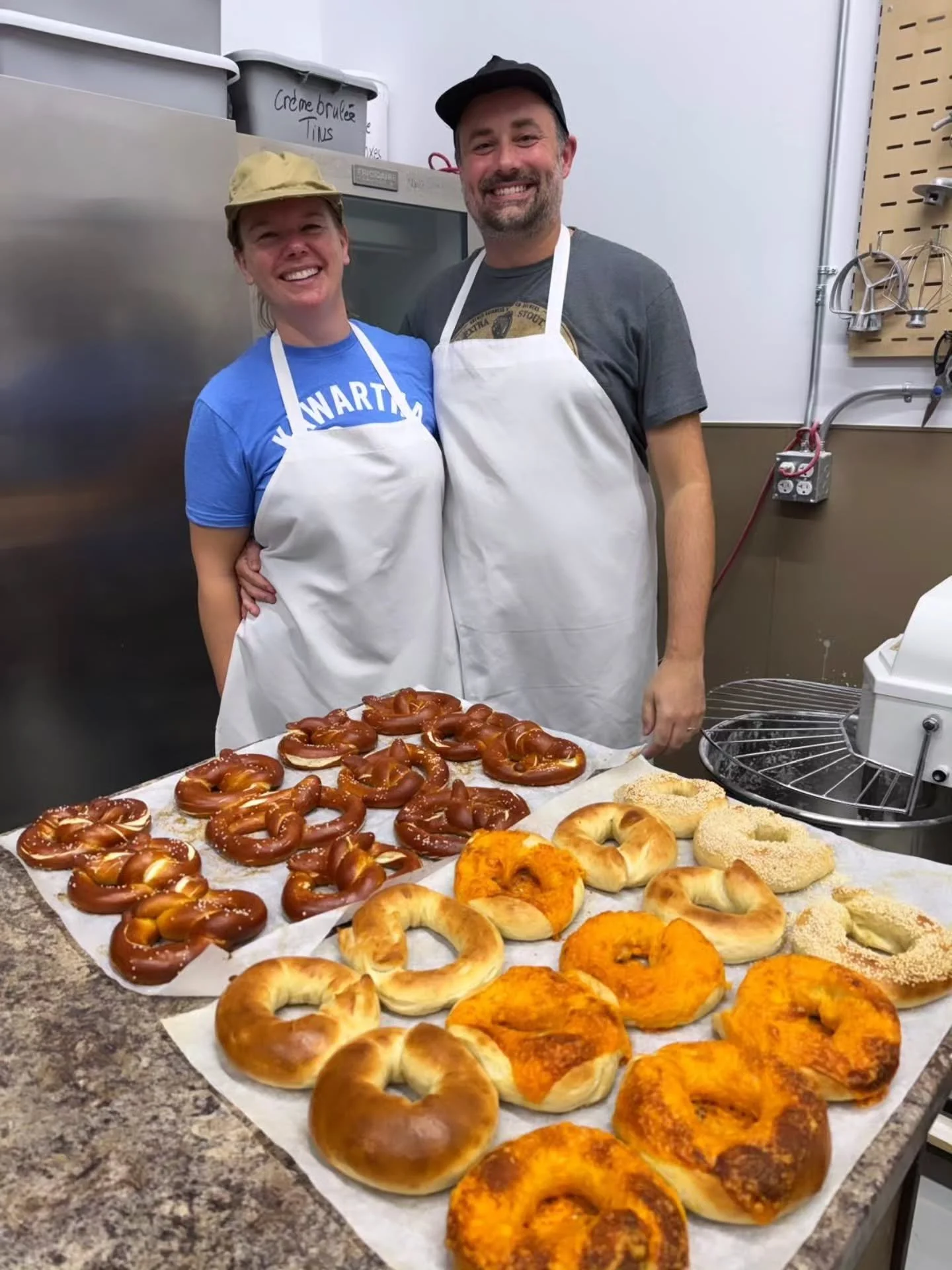 Date Night at Micka&euml;l's School of Bread 🥖

In my Kawartha Dairy shirt🍦

Heavy on that local life.