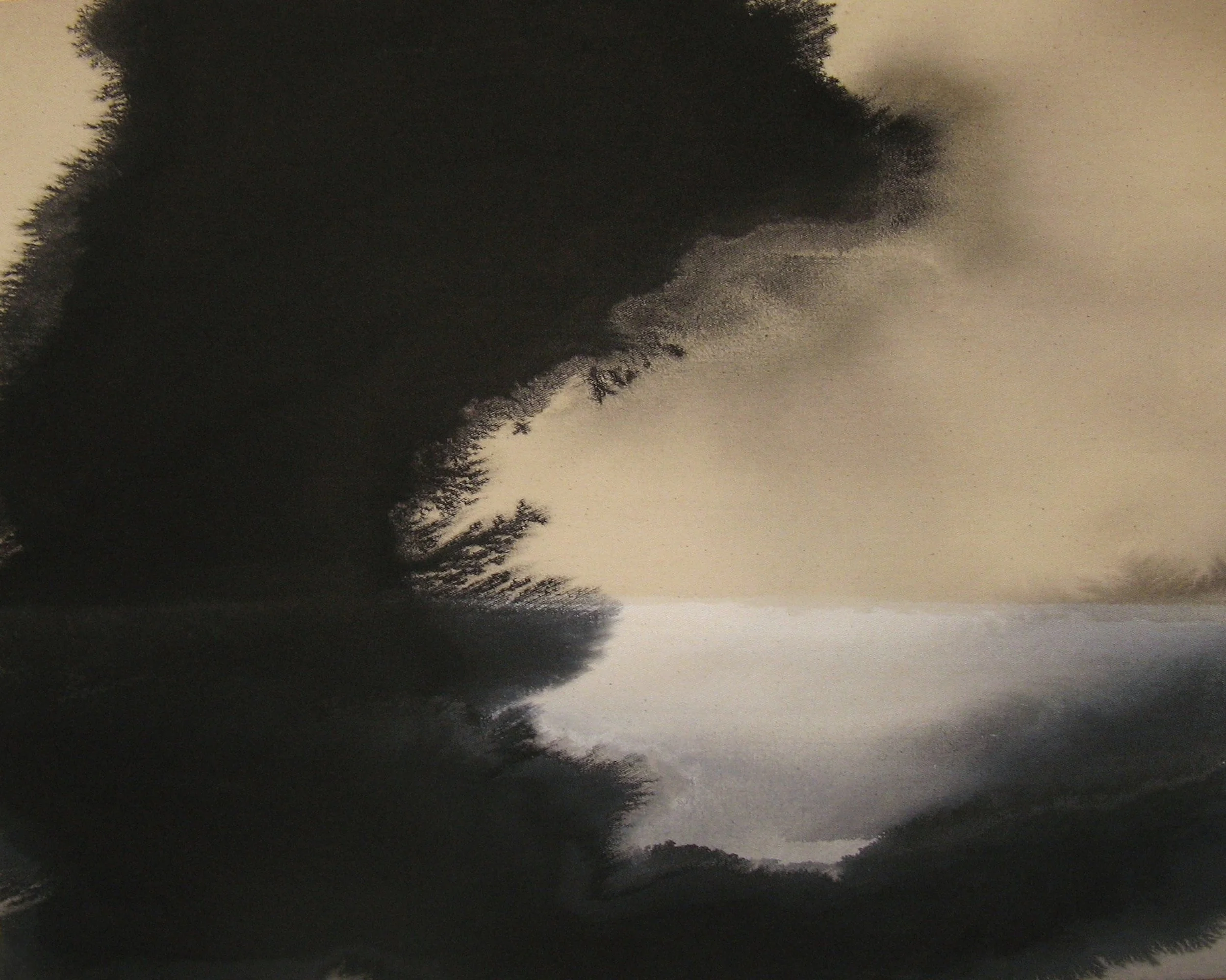 Reisetagebuch (itinerary), 2007 40 x 50 cm, Indian ink on canvas 