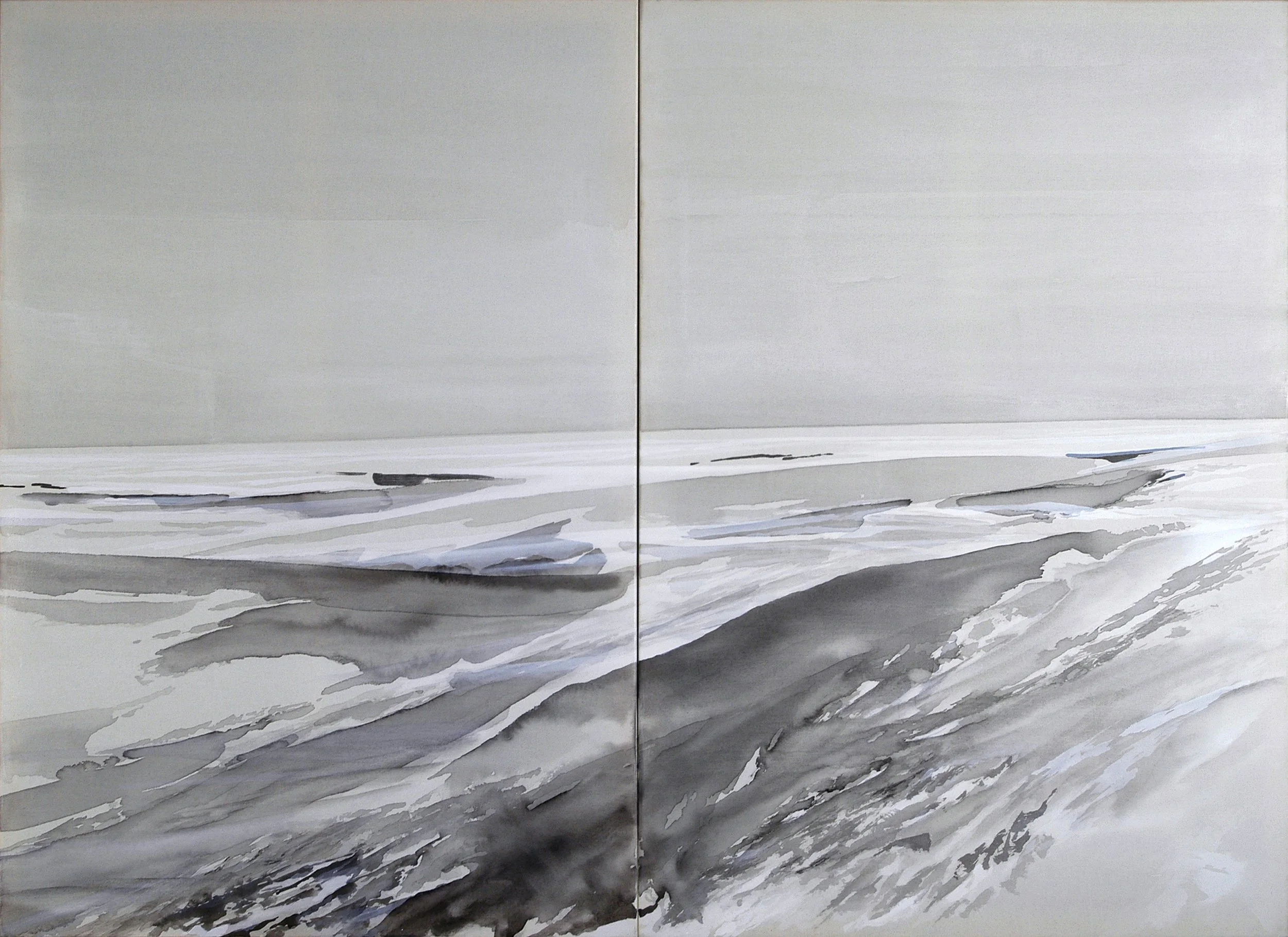  Tiger & Dragon, 2 parts, 2004 160 x 220 cm, Indian ink on nettle 
