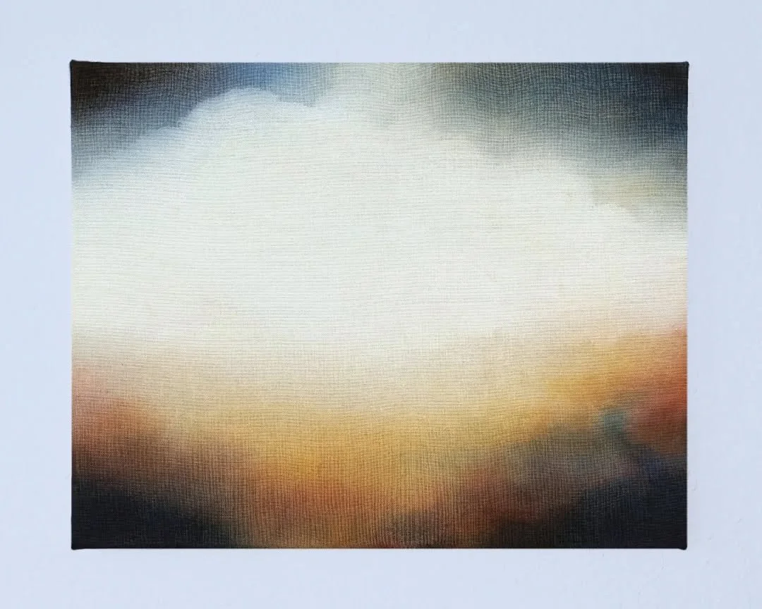 From the Series
'Repeat yourself as Bonsai'
(Collective cloud experience), 2025
40 x 50 cm, Indian ink, unprimed linen 
#sundays #repeat #yourself #bonsai #collective #cloud #experience #memories #aurora #enlightening #orange #landscape #endlessview