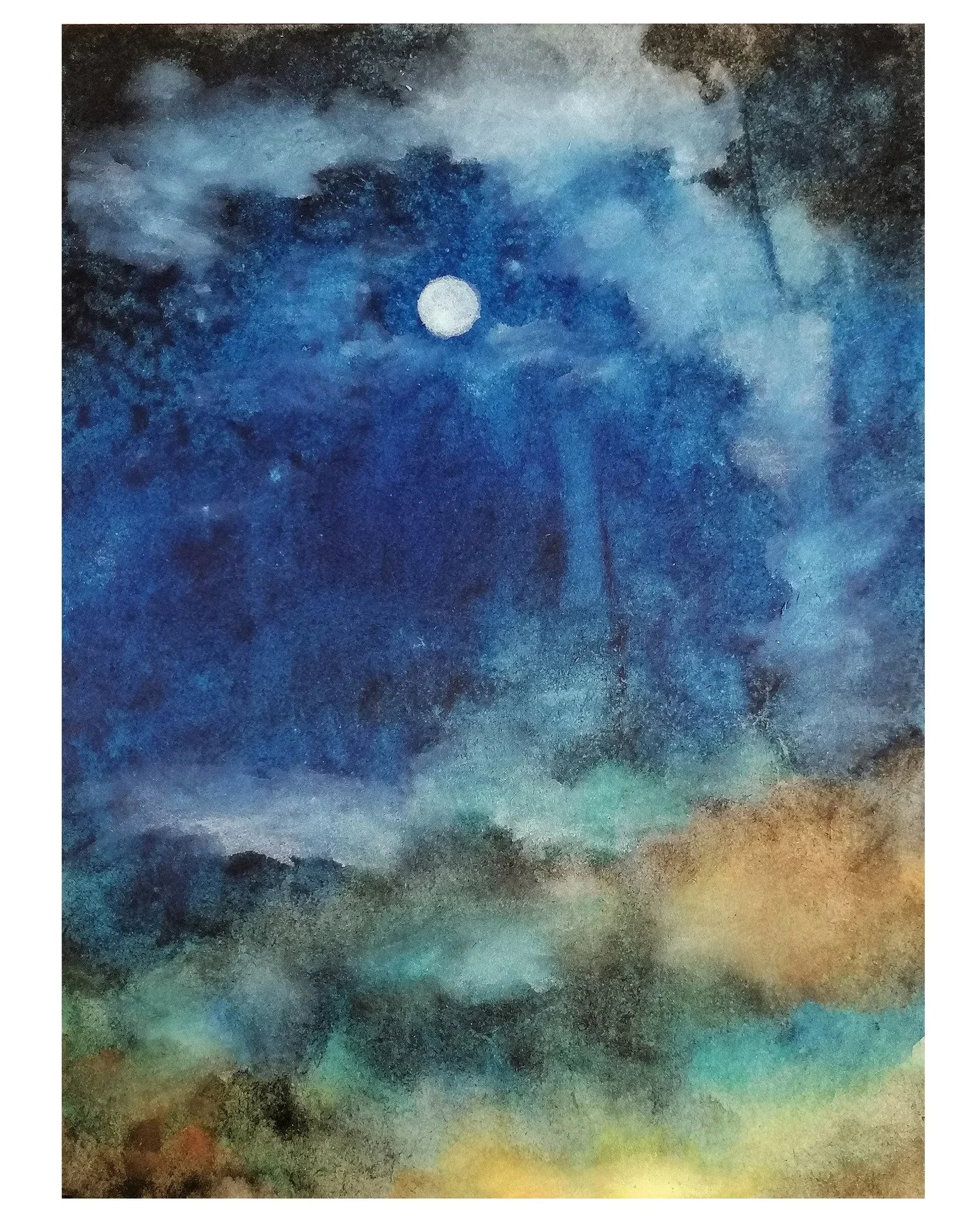 Please—tell it to the moon!
A Sunday spent lying down, brought on by a flu with a migraine from hell.
Let's wait for the next day; usually things get better then – most of the time.
From the series five-minute-sketches
(Moonlight), 2025