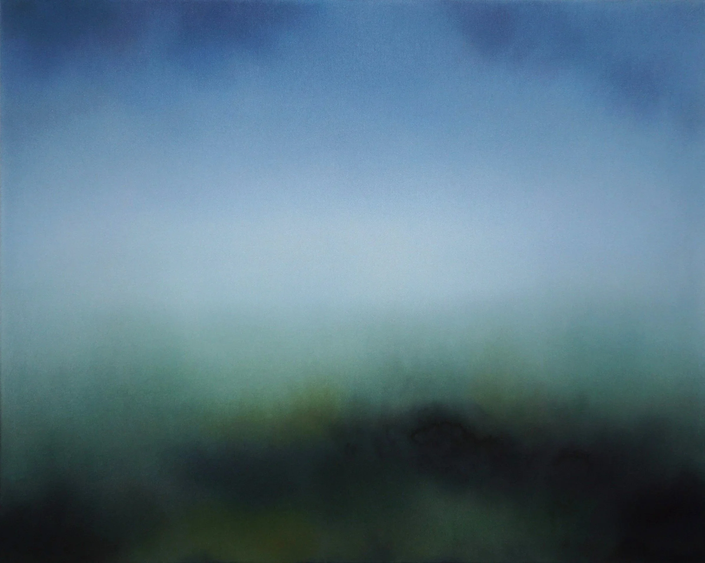  Nahfeld (Nearfield)-Series, 2020 (Hiking Homelands) 80 x 100 cm, Indian ink, unprimed canvas 