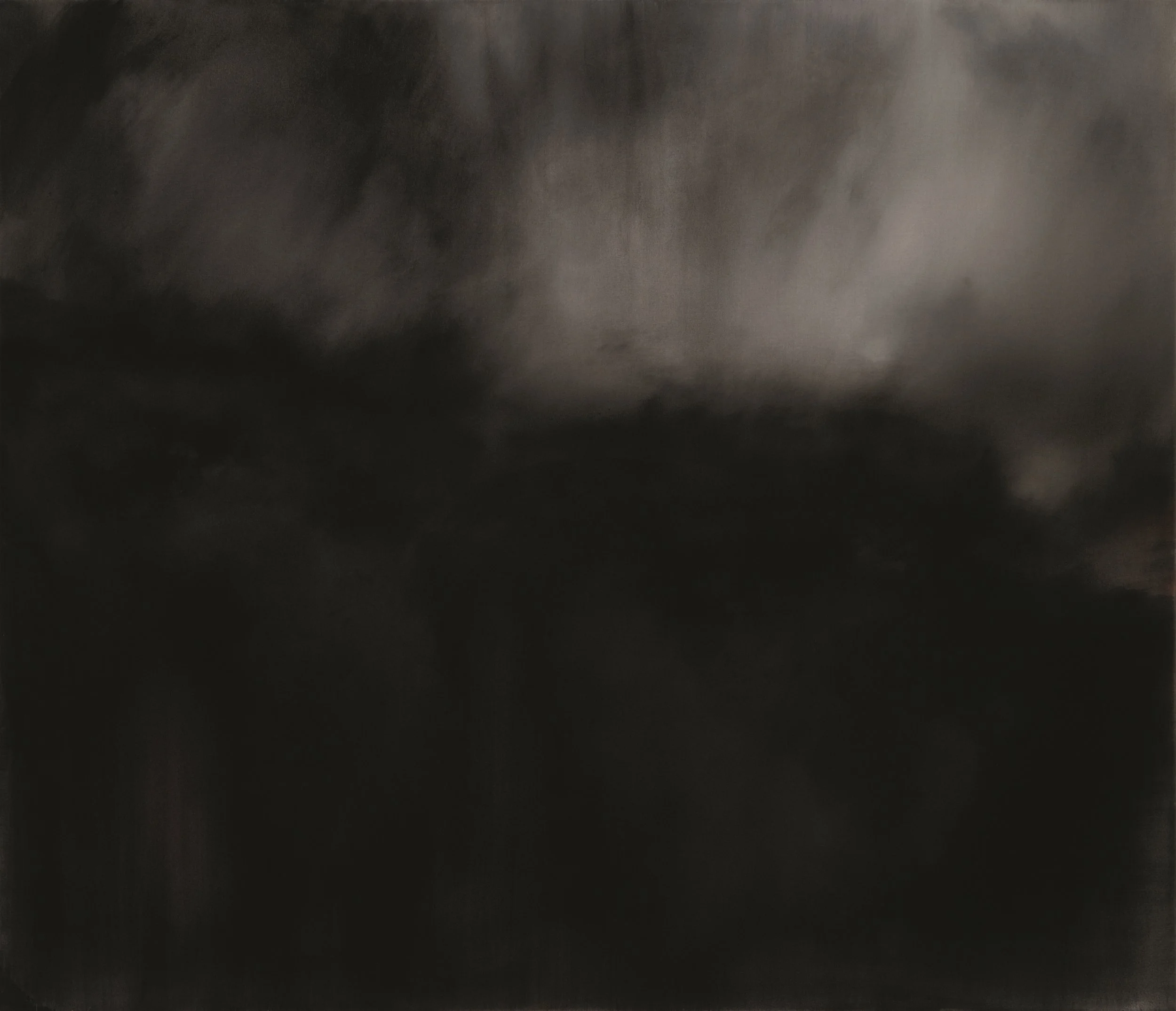  Black Draft, 2007 180 x 210 cm, Indian ink, unprimed canvas 