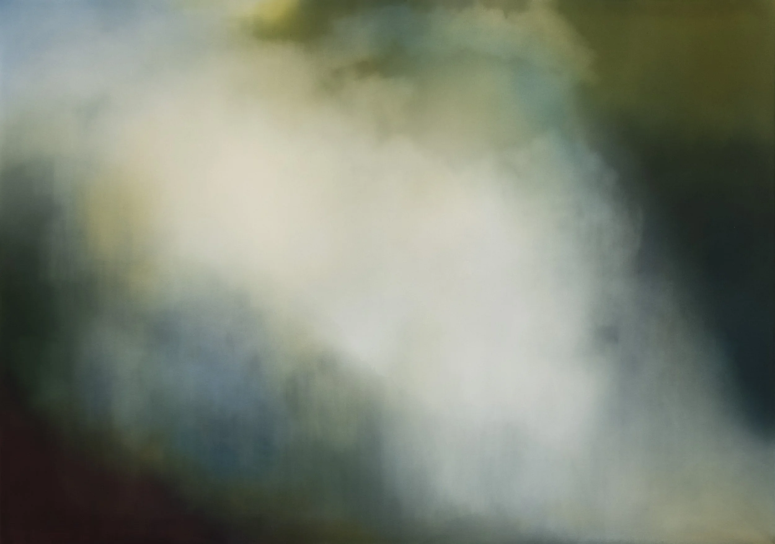  Nahfeld (Nearfield) Phase #33 (Iceland), 2025 170 x 240 cm, Indian ink, unprimed canvas 