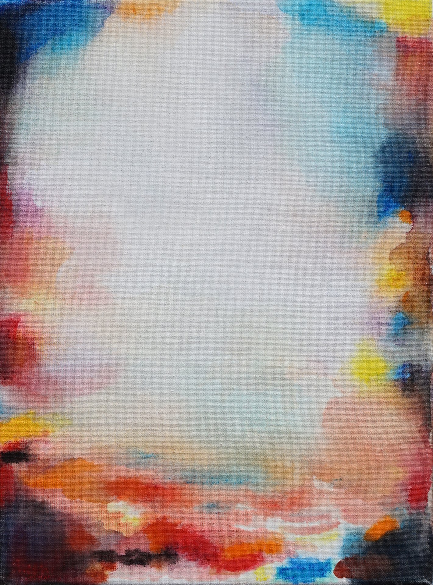 Dome Painting (Kythera themes), 2023 40 x 30 cm, Indian ink, aquarelle on canvas