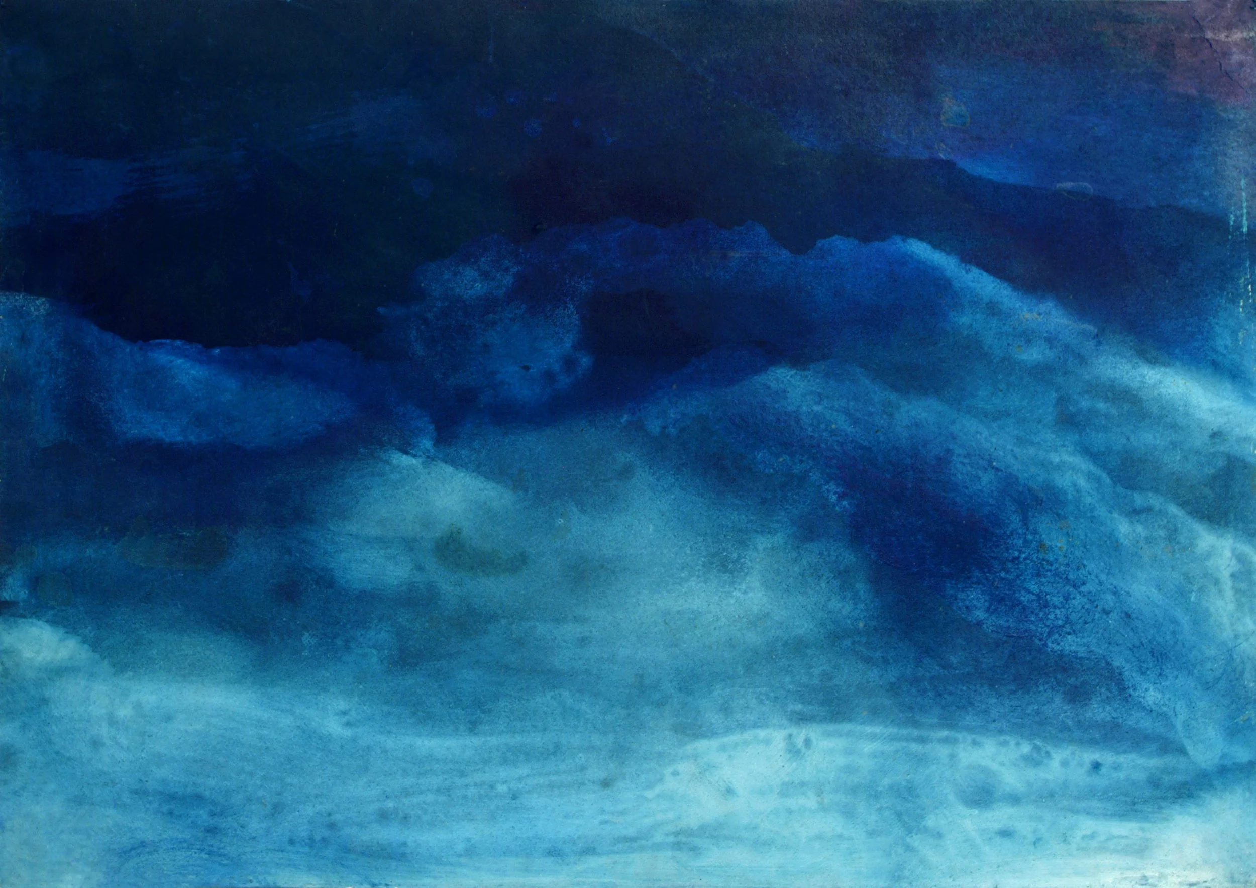  Sequenzbild (Sequential image), 16 parts, 1999 segment C 3 70 x 100 cm, oil, Indian ink, pigments on cardboard 