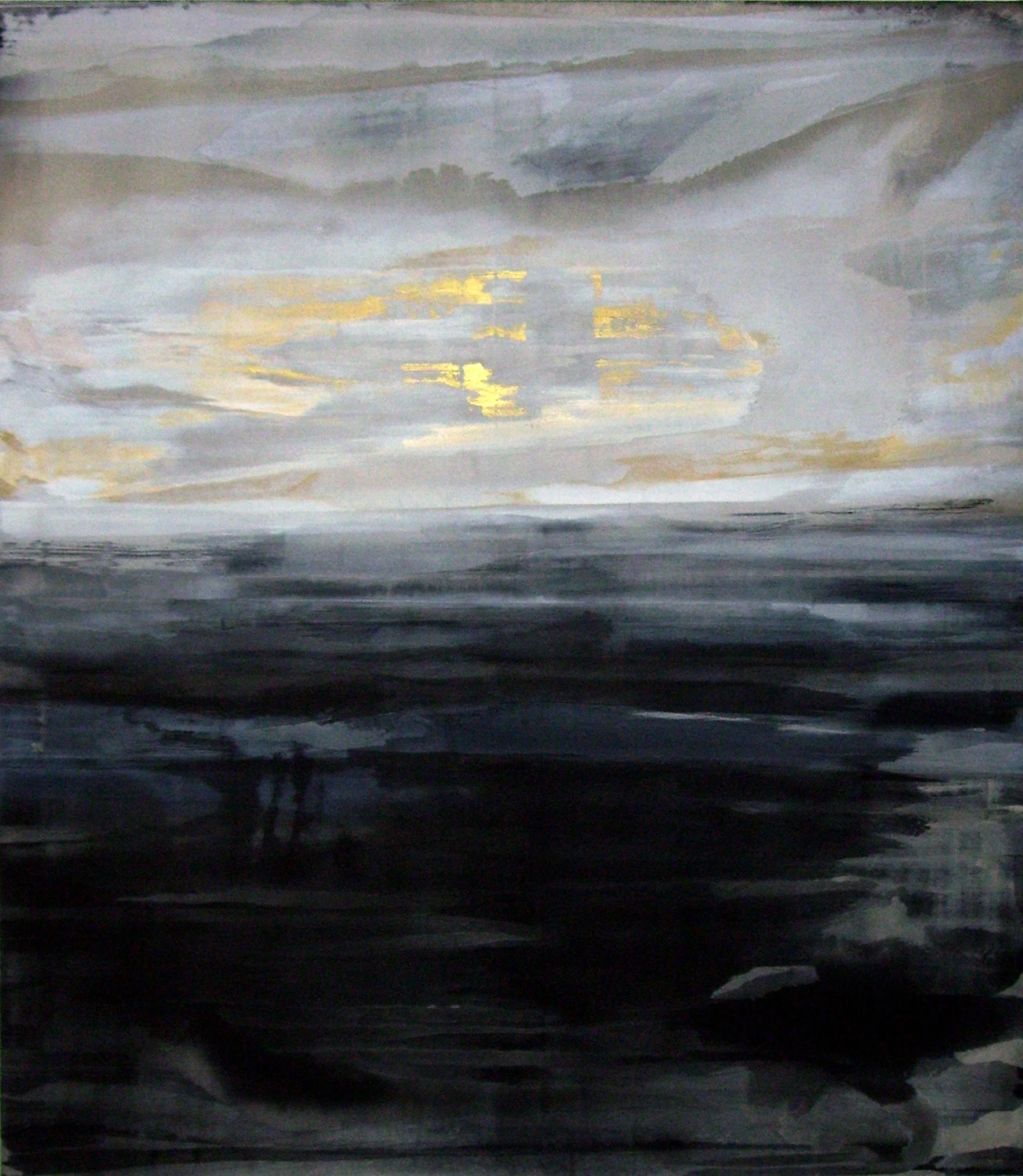 
 
Palimpsest, 2006 160 x 140 cm, Indian ink, waste paper mounted on canvas 