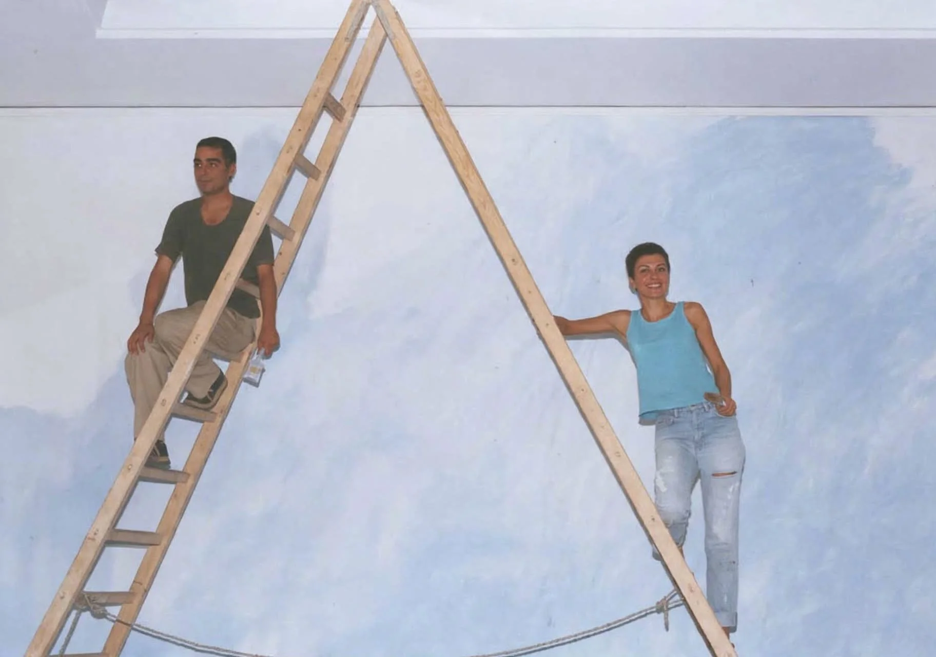 Jovana Popic, Philipp Haager, Wallpainting "The Sky", Real Presence 2001