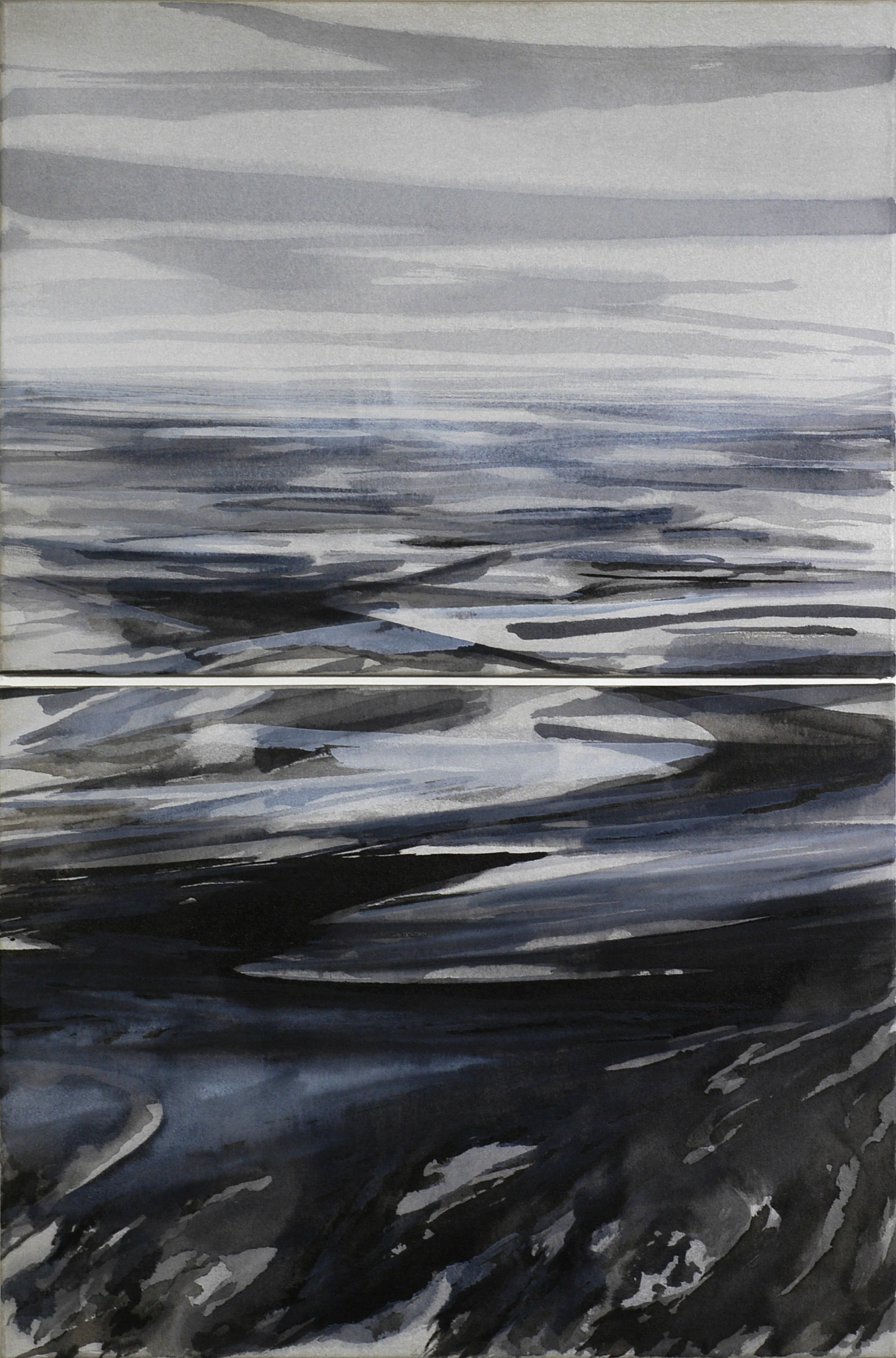  Himmelsleiter, 2 parts, 2004 140 x 90 cm, Indian ink, canvas 