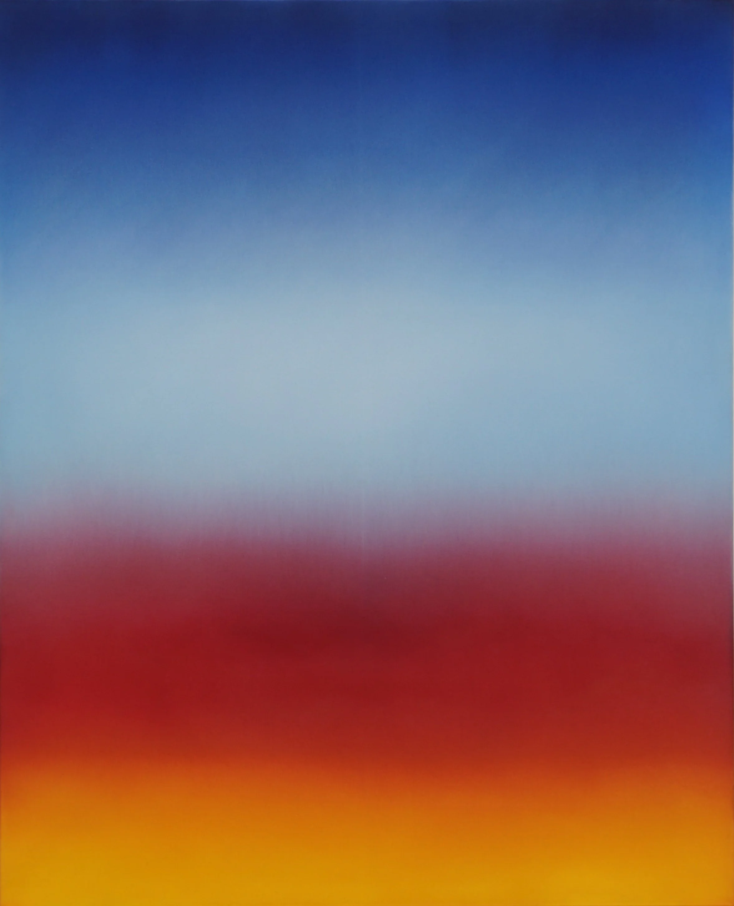  Nahfeld (Nearfield)-Series (The Postcard Nebulae) Last summer's sunset (Aug 9pm), 2024 210 x 170 cm, Indian ink, unprimed canvas 