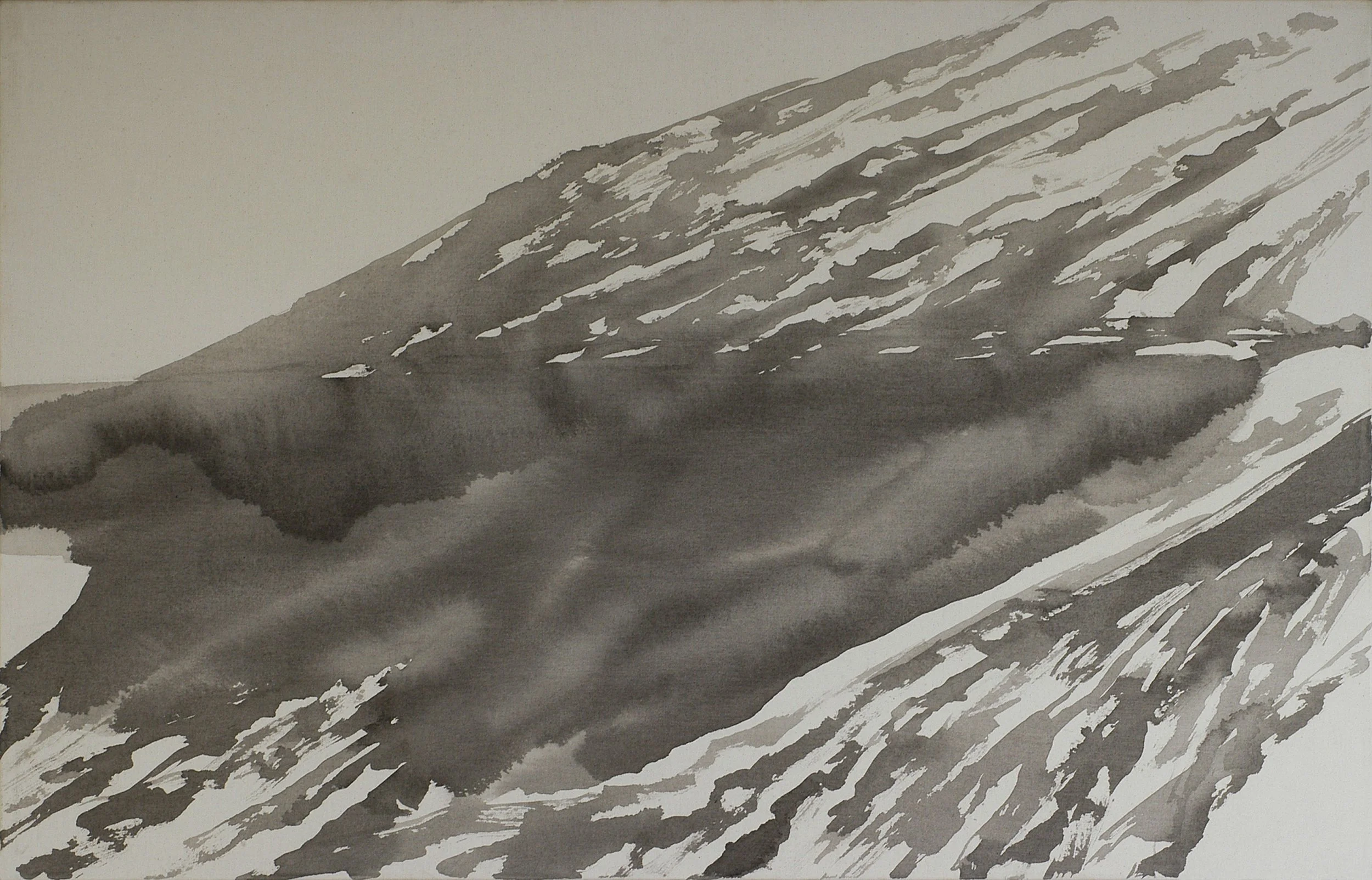  Roanne (named after the riveri), 2004 90 x 140 cm, woodstain on nettle 