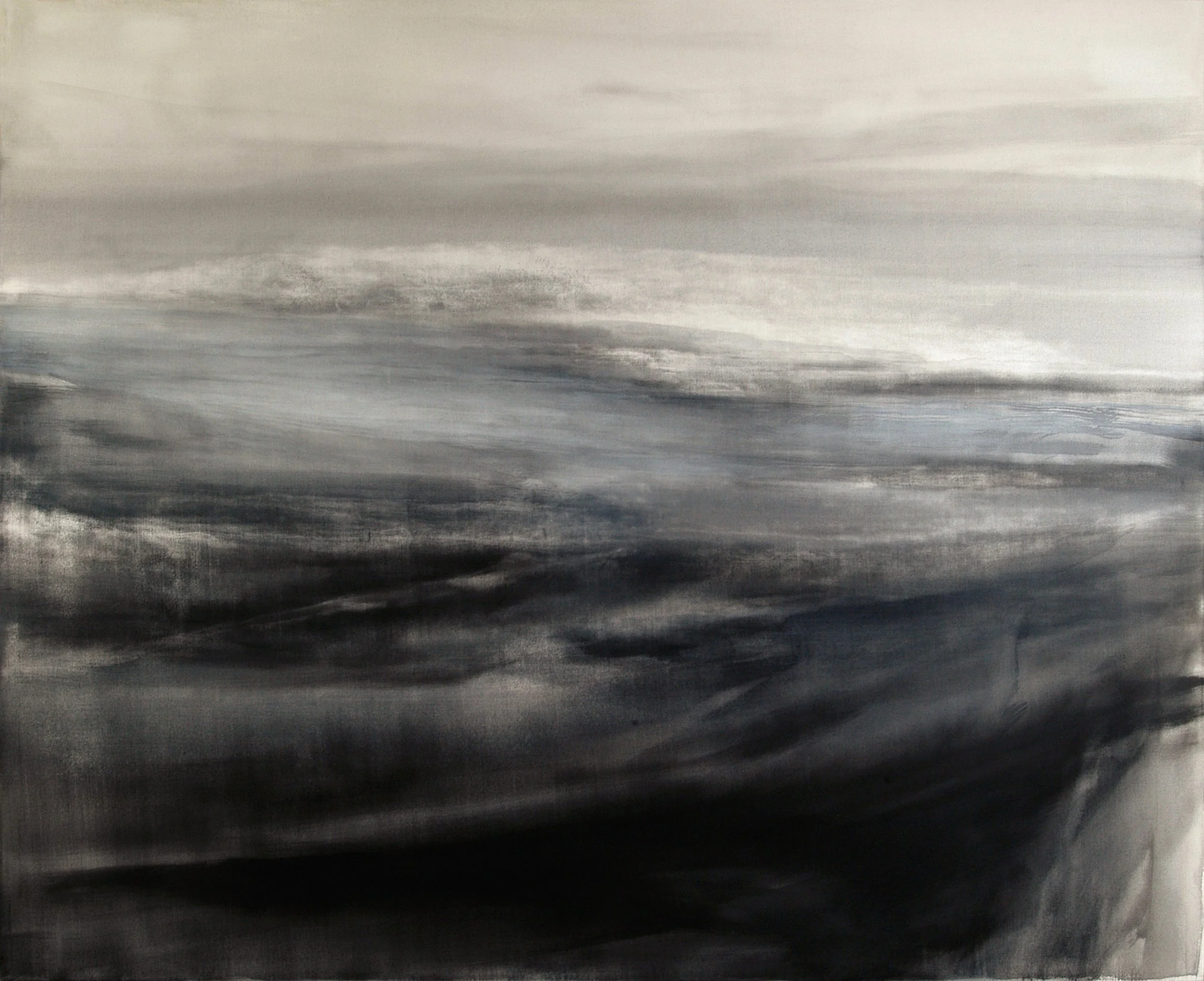  Zwischenreich / In-between state, 2005 180 x 220 cm, Indian ink, unprimed canvas 