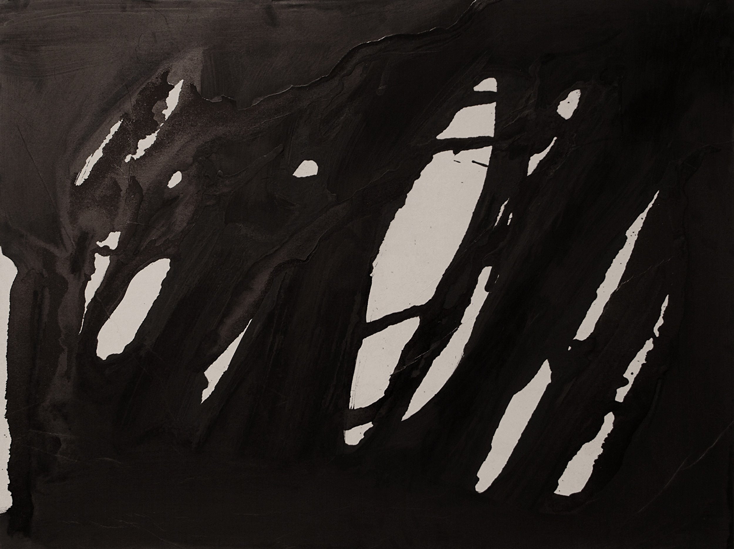  Black is the colour, 1999 80 x 100 cm, Indian ink, newsprint paper mounted on wooden panel 